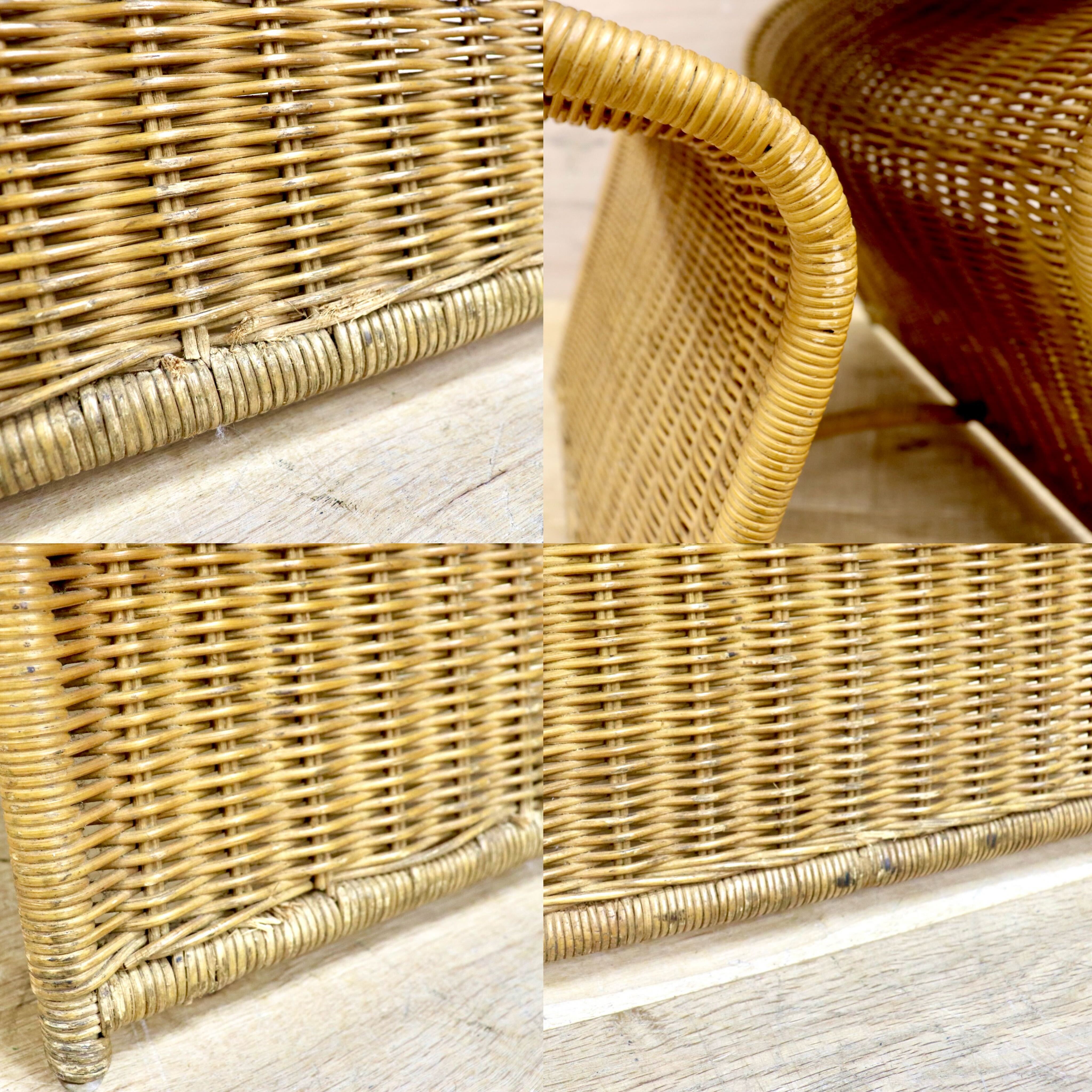 GMIK564B○IDEE / イデー SHROOM WICKER シュルーム ウィッカー ラタンスツール 籐 オットマン サイドチェア 定価約4万 腰掛け チェア