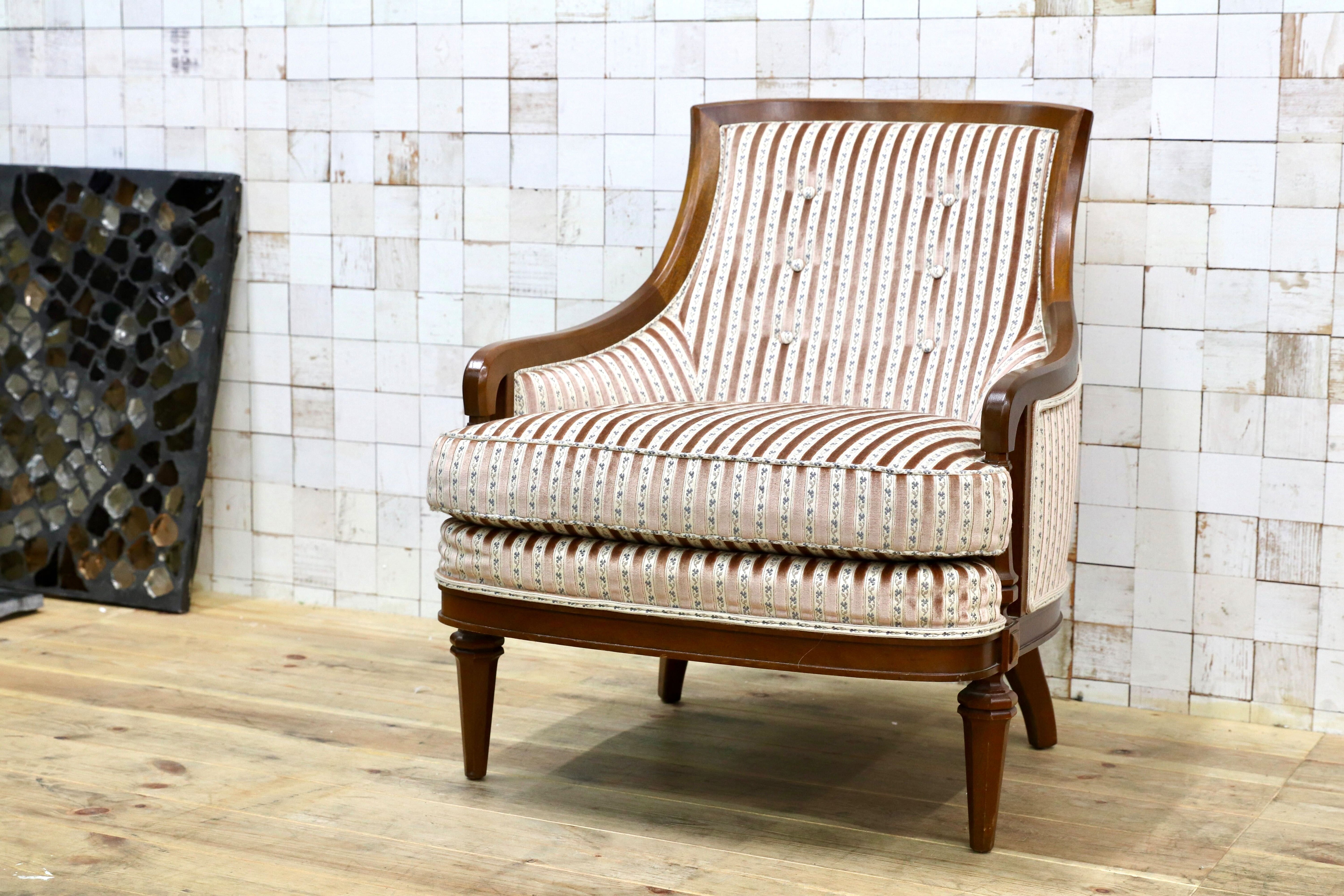 GMIK862B○DREXEL HERITAGE / ドレクセルヘリテイジ アップホルスタリー ローバックチェア ラウンジチェア 定価45万 稀少