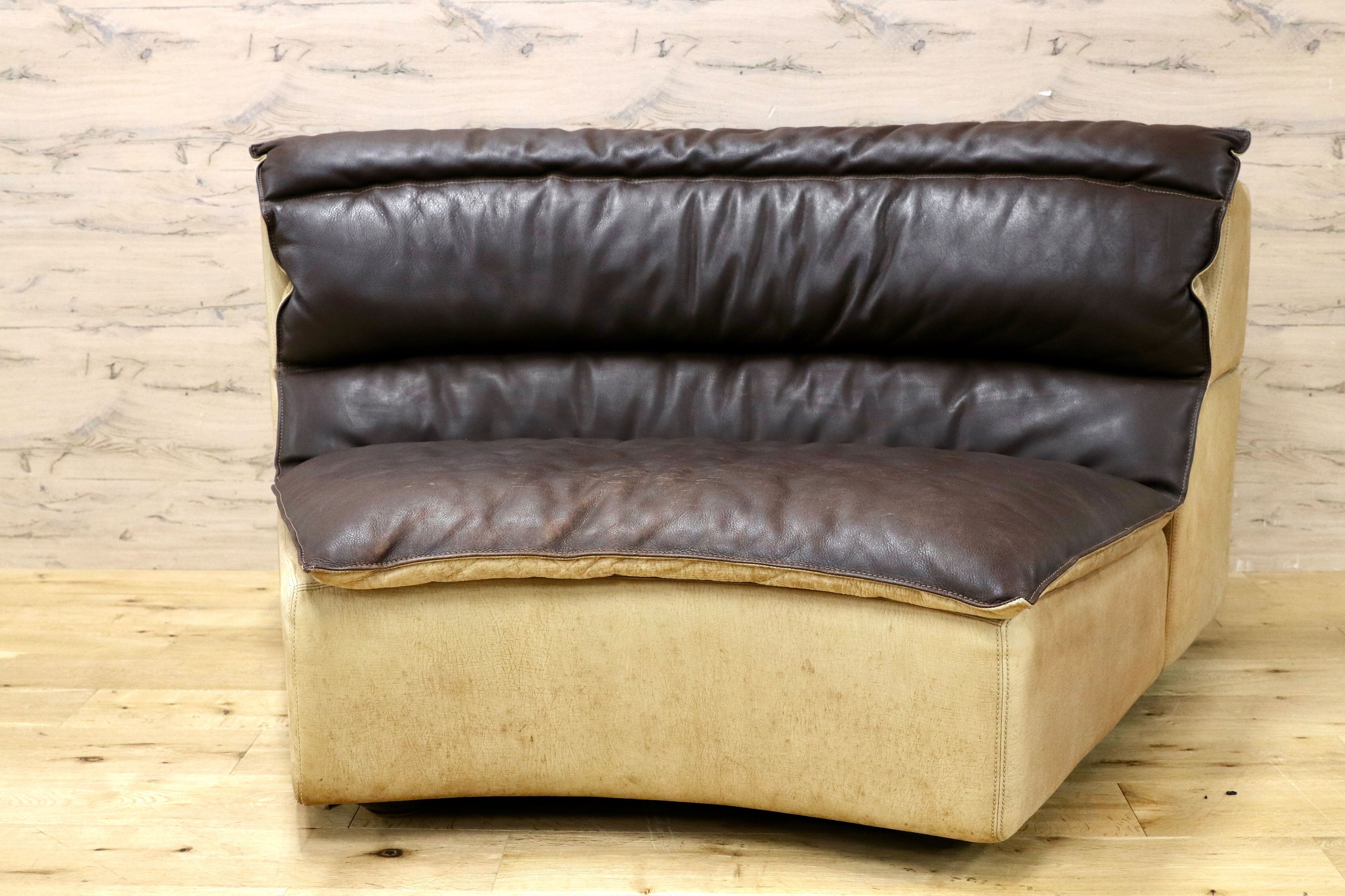 GMIK864A○rossi di albizzate / ロッシディアルビザーテ コーナーソファ カウチ 本革 ヴィンテージ イタリア 最高峰 約140万