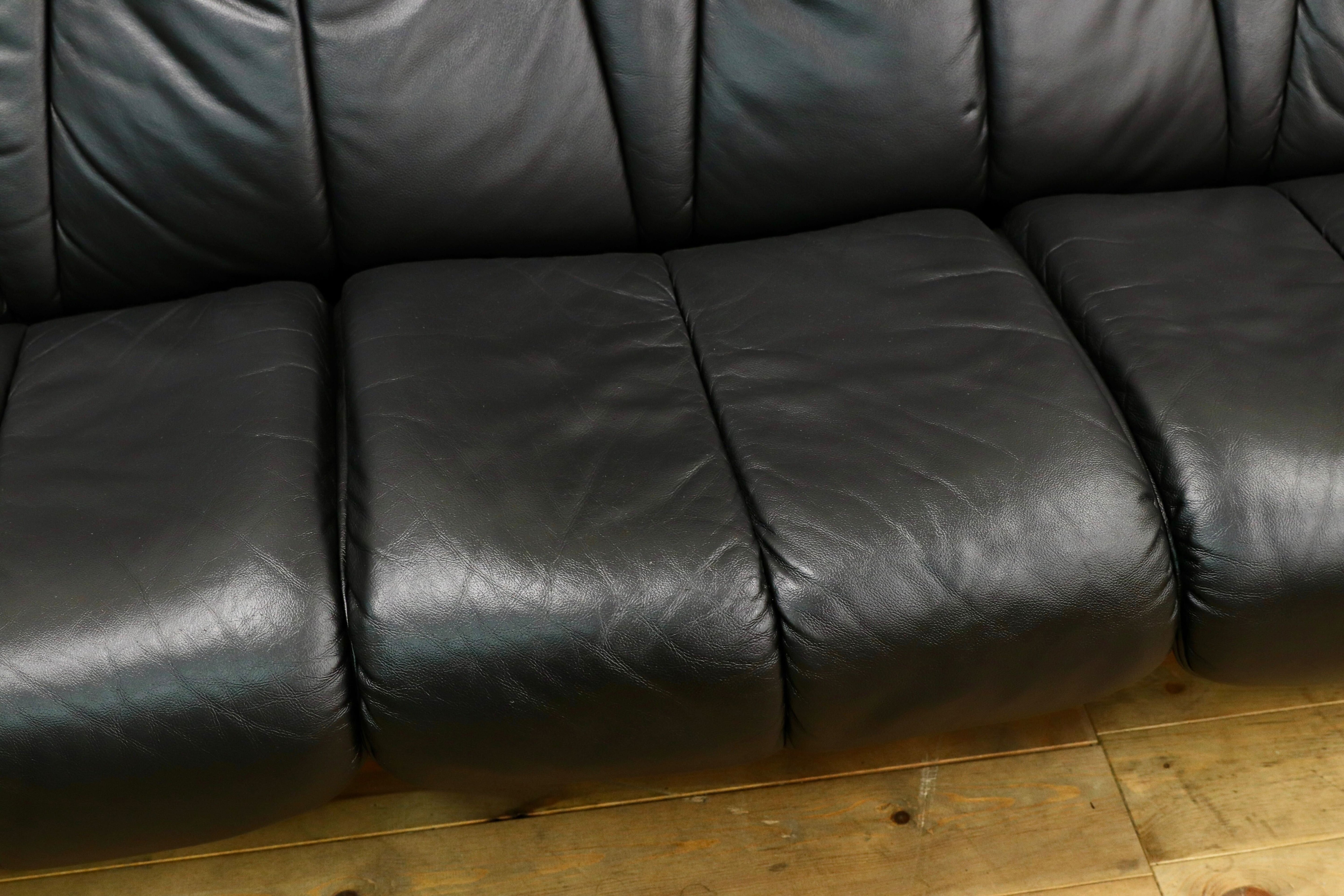 GMIK134○冨士ファニチア / FUJI FURNITURE 3人掛けソファ トリプルソファ 本革 レザー 国産家具 和モダン レトロ 長椅子