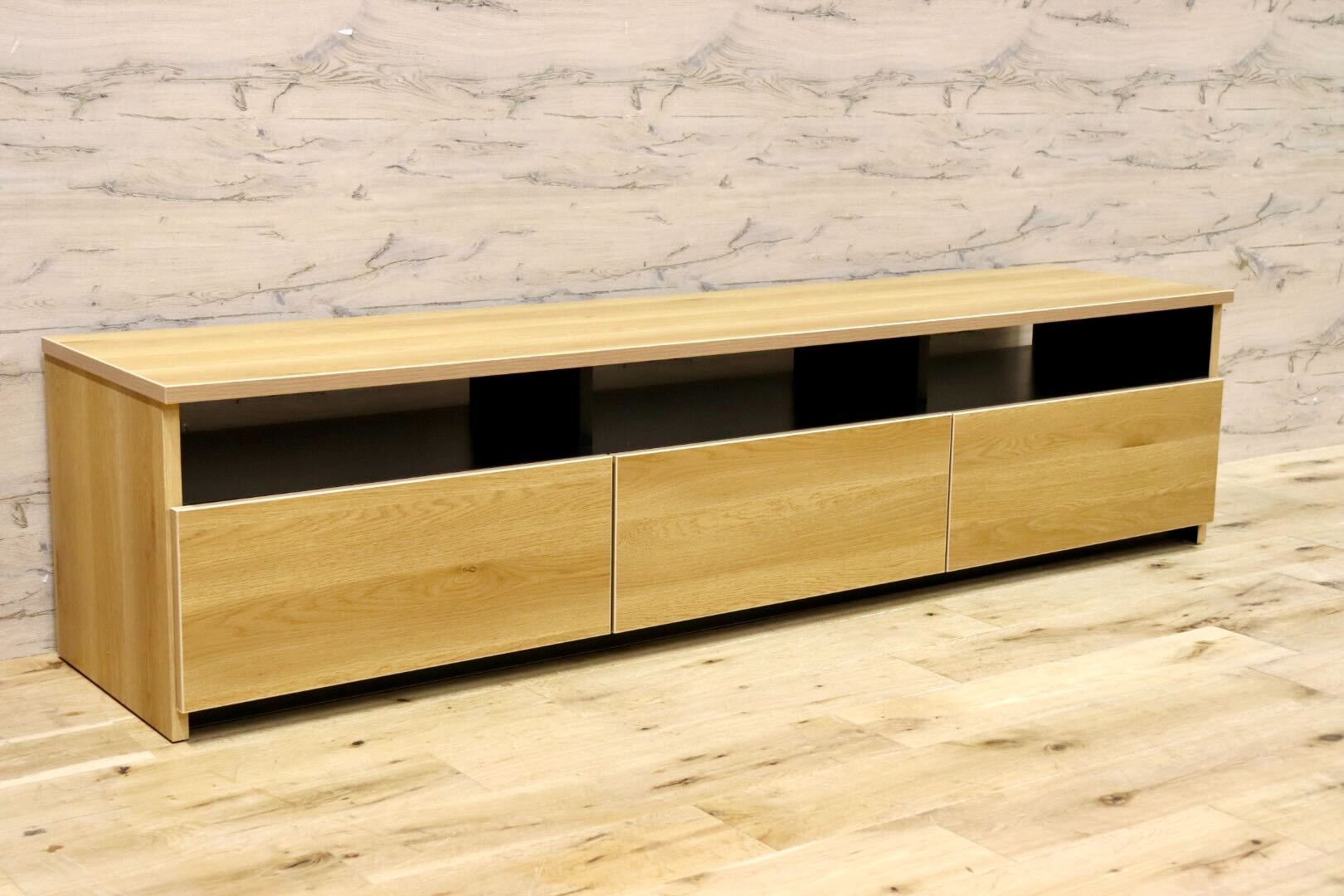 GMHH382○北欧スタイル TVボード AVボード ローボード リビング収納 オーク材 ナチュラル シンプルモダン 展示品