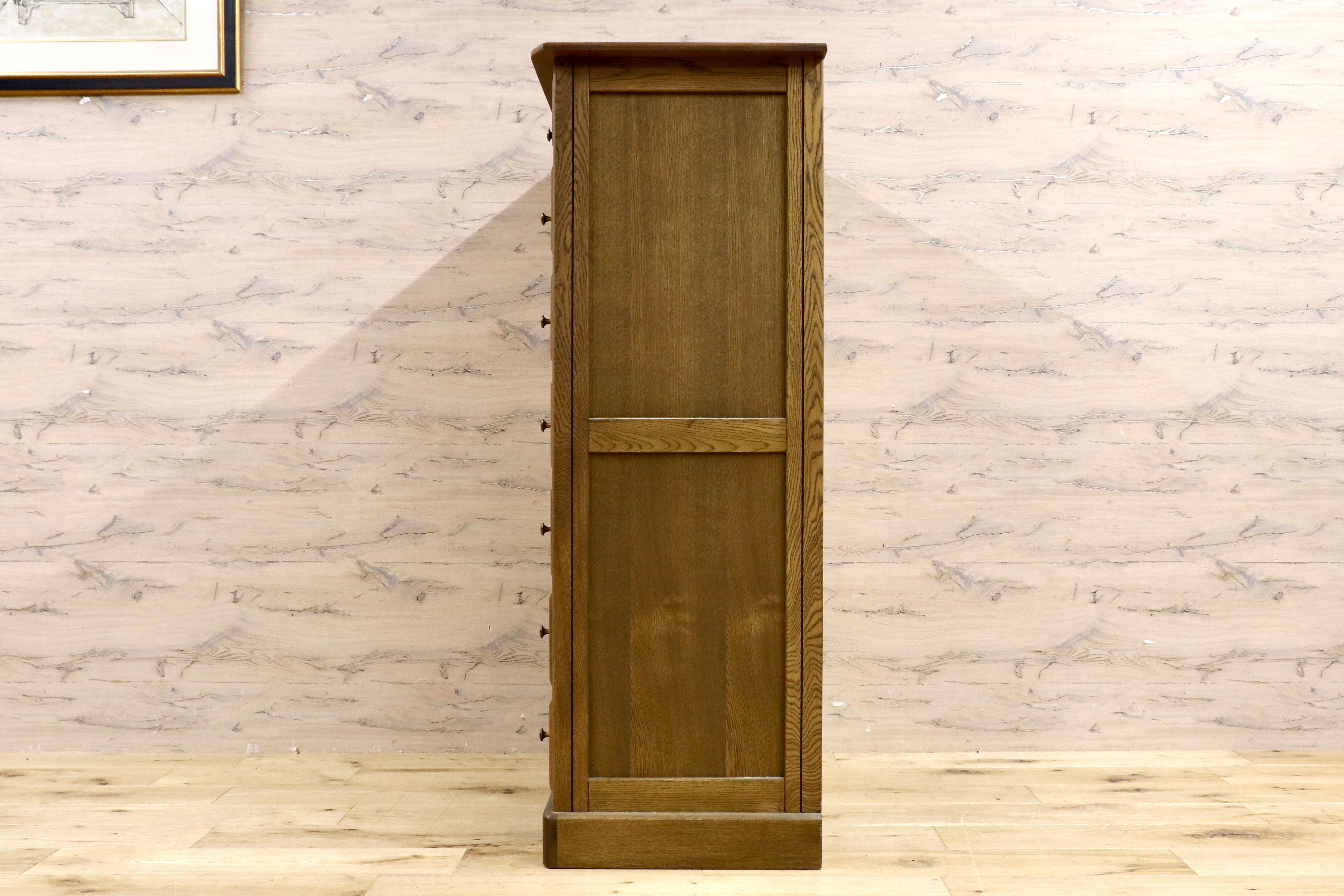 GMIK320A○近藤工芸 / OAK Solid Furniture 北海道旭川 整理タンス チェスト タンス 箪笥 引き出し 楢材 オールド ヴィンテージ 収納家具