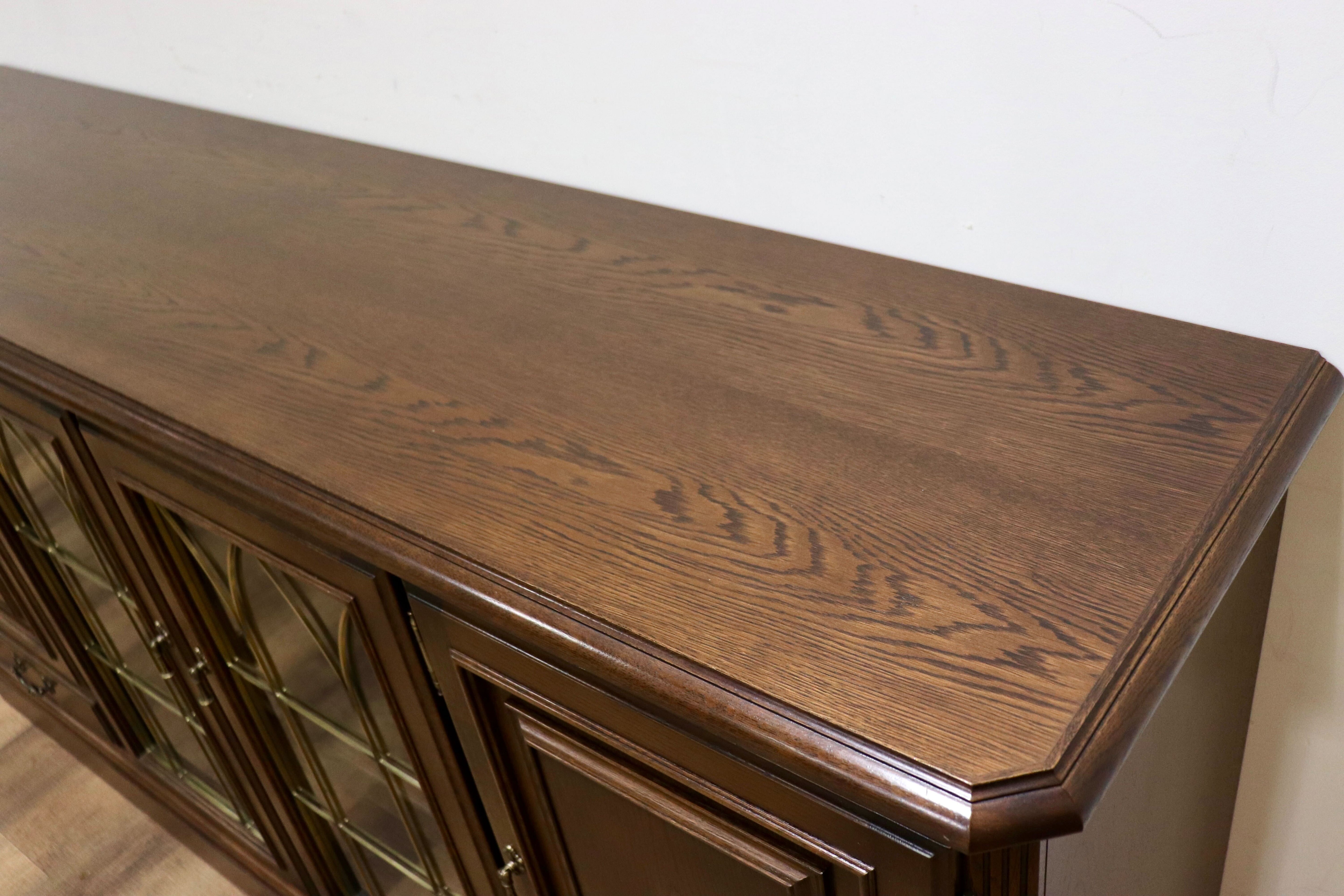 GMHH514○domani / ドマーニ クイーンズライフ サイドボード リビングボード 飾り棚 カリモク最高峰 クラシック 楢材 ブラウン 定価71.5万