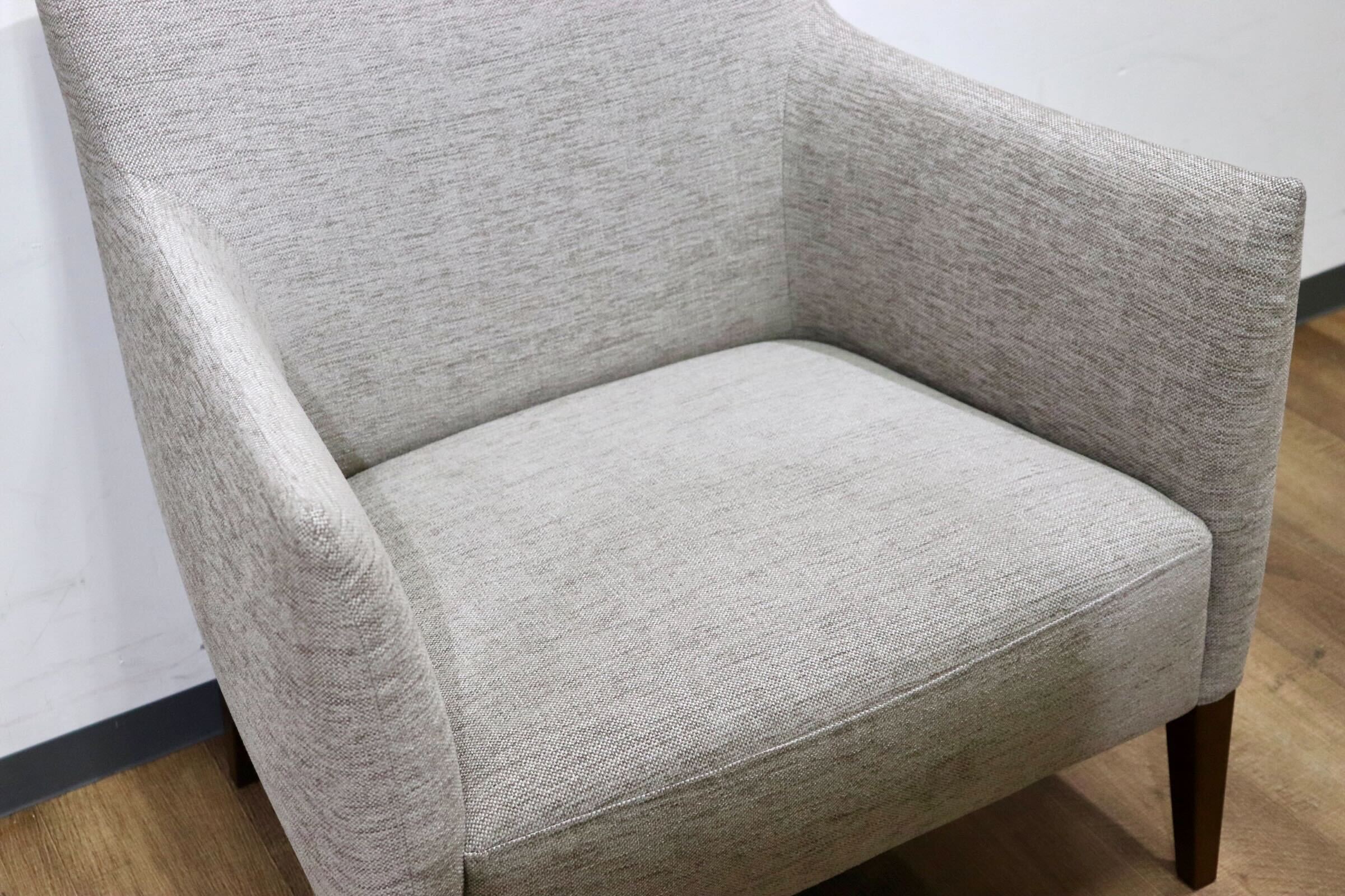 GMHN224○Ritzwell / リッツウェル GRACE グレース ラウンジチェア アームチェア 椅子 ファブリック グレー 約11.8万 モデルルーム展示品