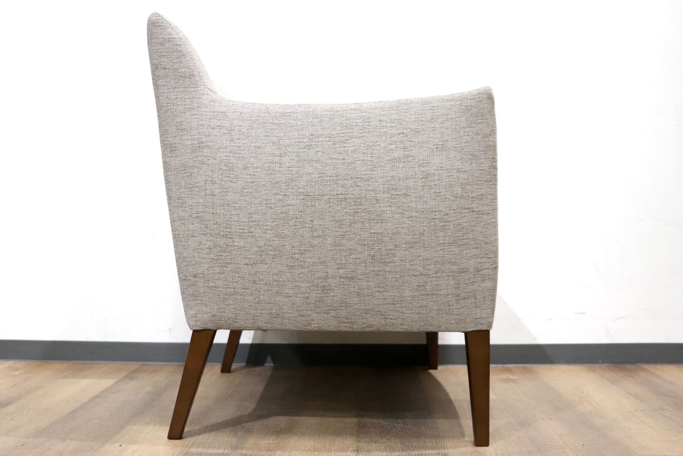 GMHN224○Ritzwell / リッツウェル GRACE グレース ラウンジチェア アームチェア 椅子 ファブリック グレー 約11.8万 モデルルーム展示品