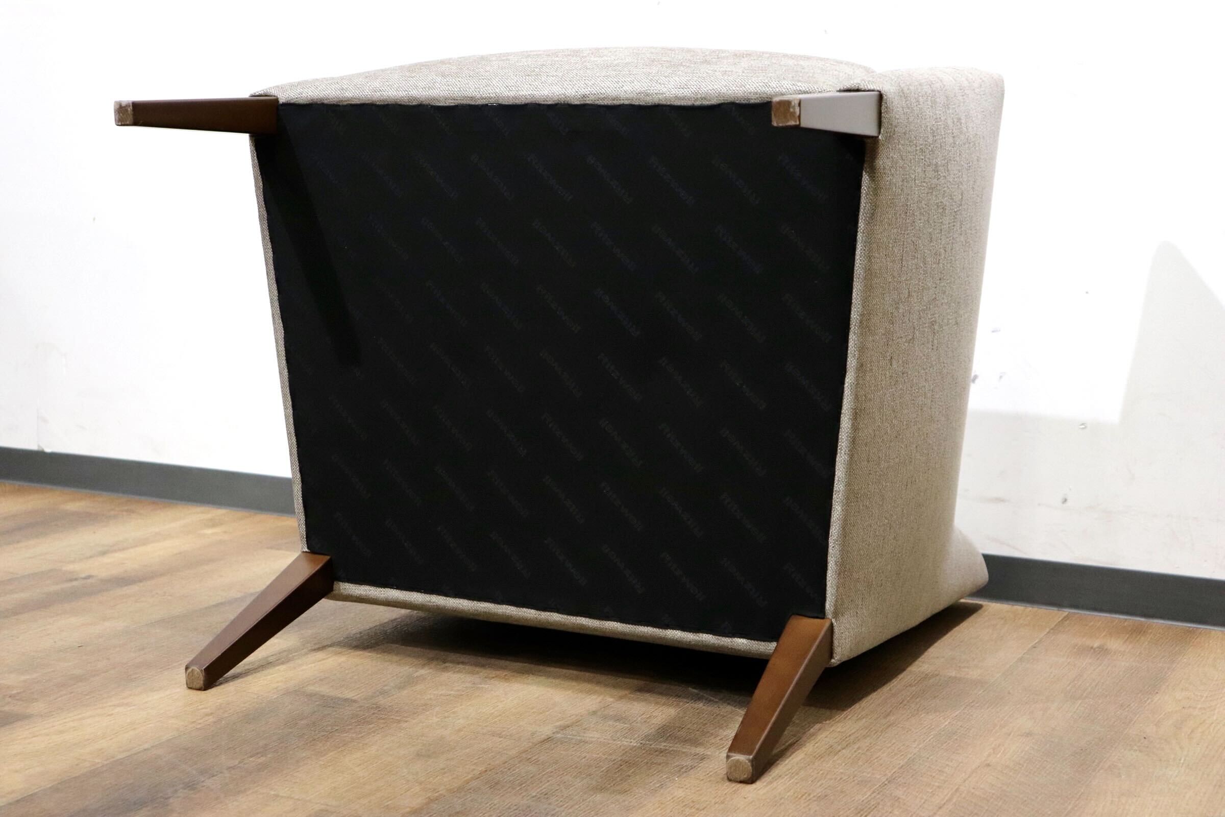 GMHN224○Ritzwell / リッツウェル GRACE グレース ラウンジチェア アームチェア 椅子 ファブリック グレー 約11.8万 モデルルーム展示品