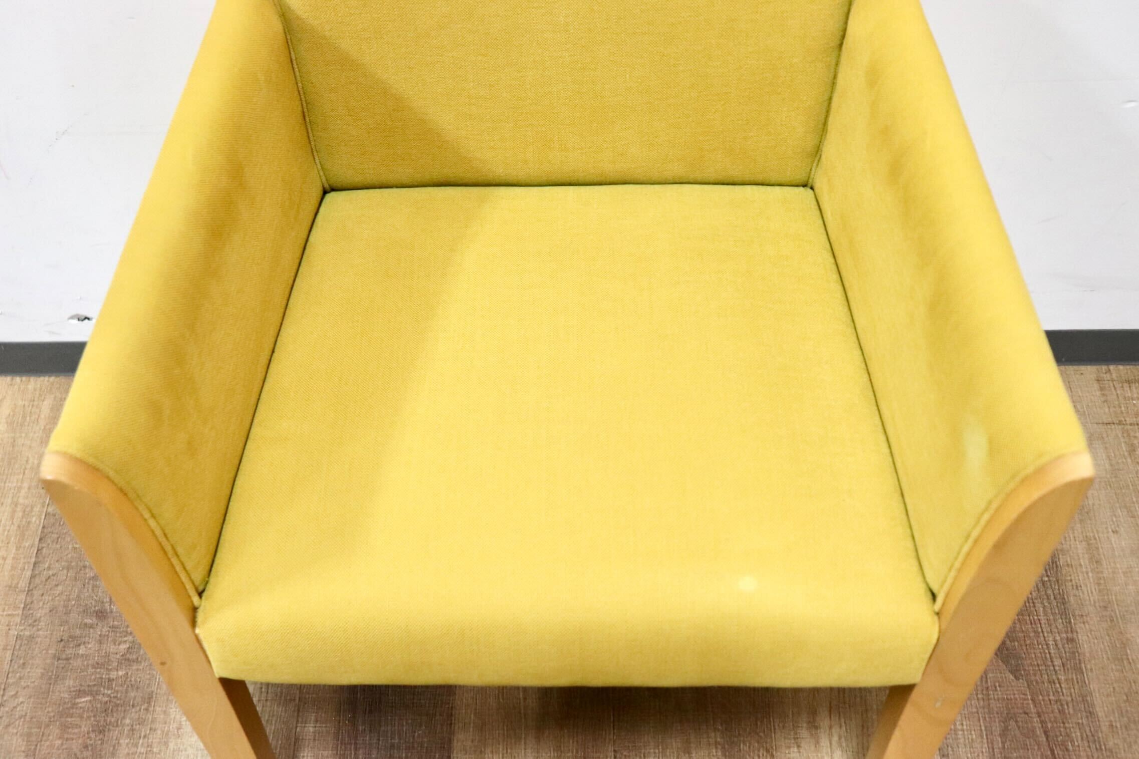 GMHN21C○ADAL / アダル ダイニングチェア アームチェア ラウンジチェア 椅子 イス チェア ファブリック イエロー ナチュラル モダン