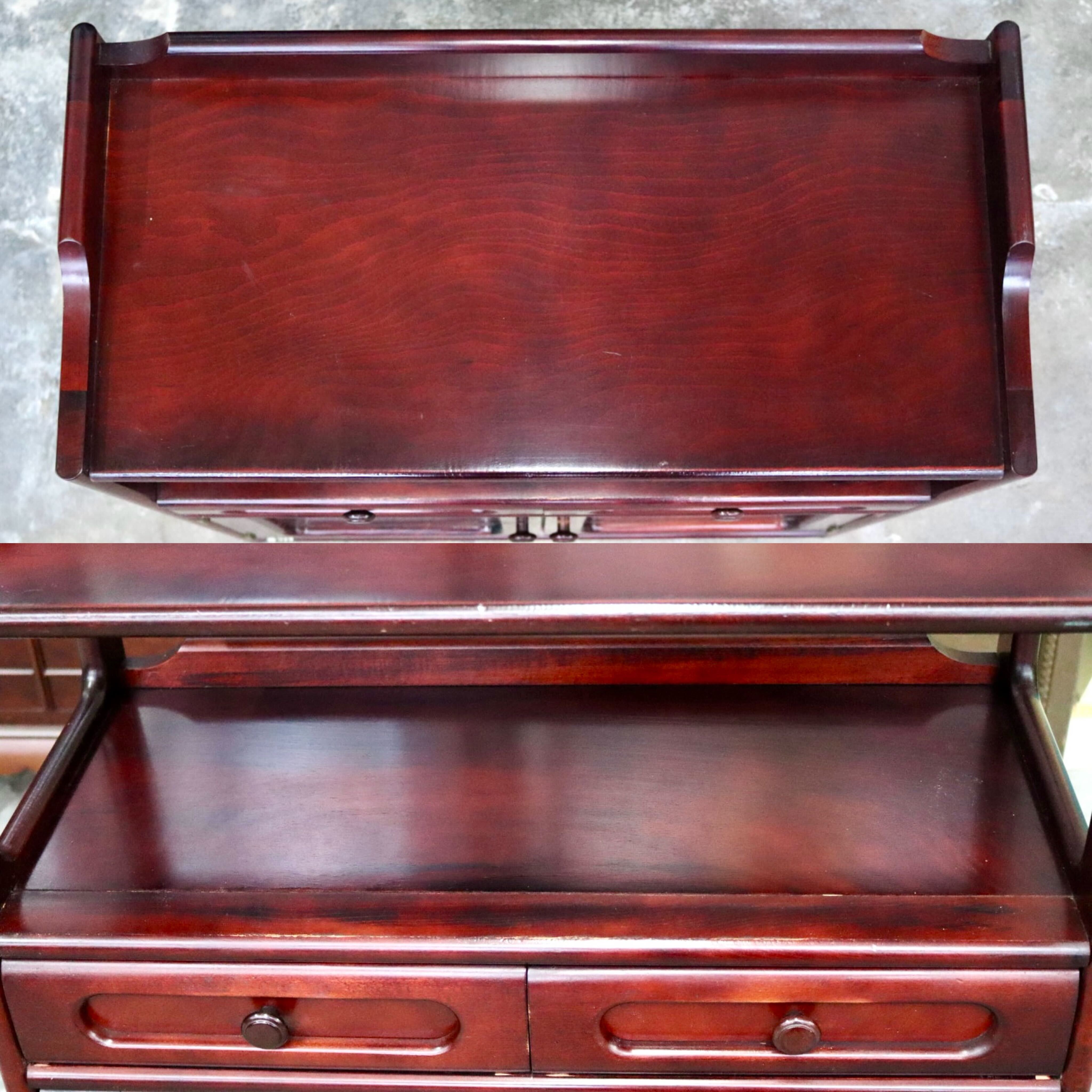 GMIK810○karimoku / カリモク オールドカリモク サイドキャビネット 電話台 花台 サイドボード 飾り棚 引き出し 木製 国産家具