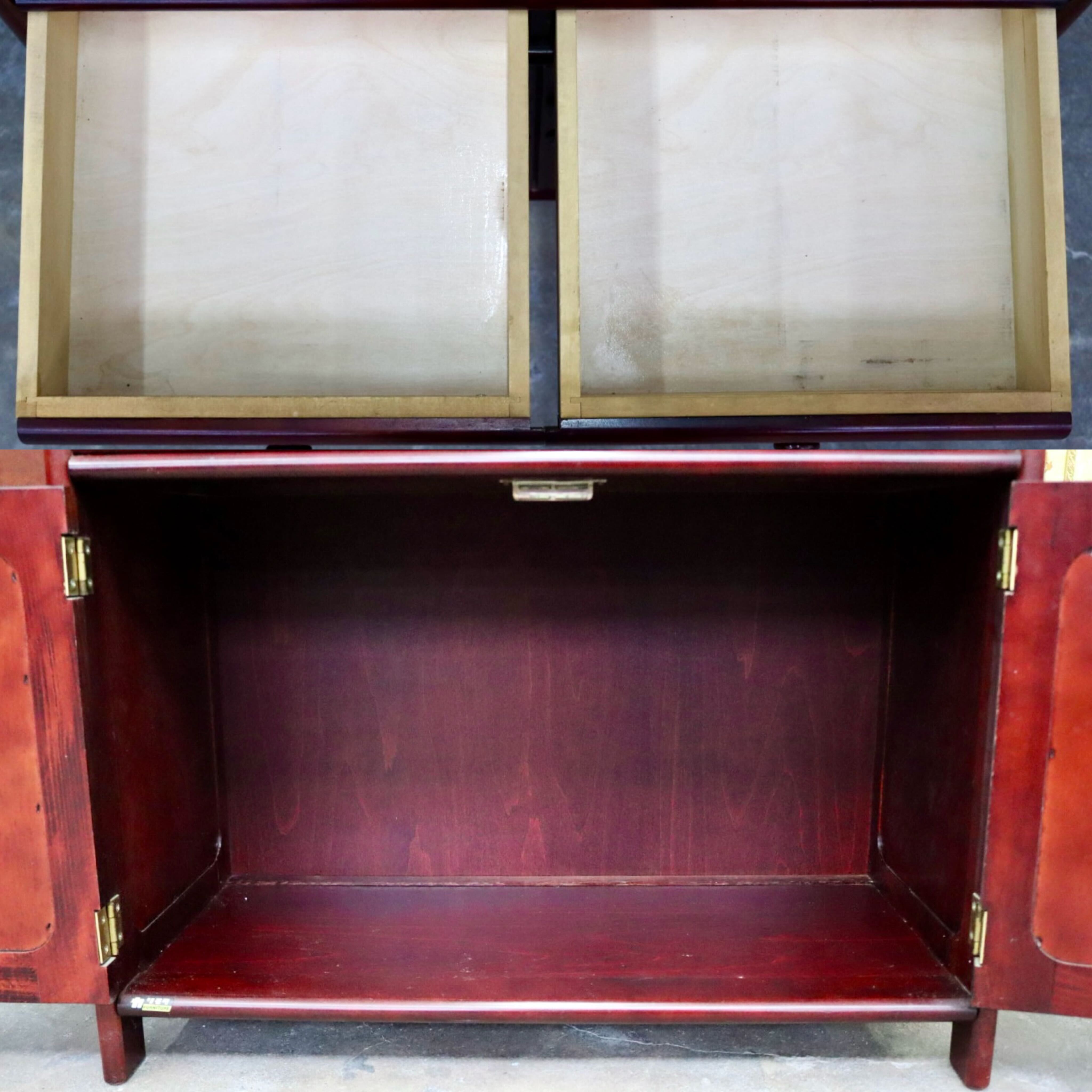 GMIK810○karimoku / カリモク オールドカリモク サイドキャビネット 電話台 花台 サイドボード 飾り棚 引き出し 木製 国産家具