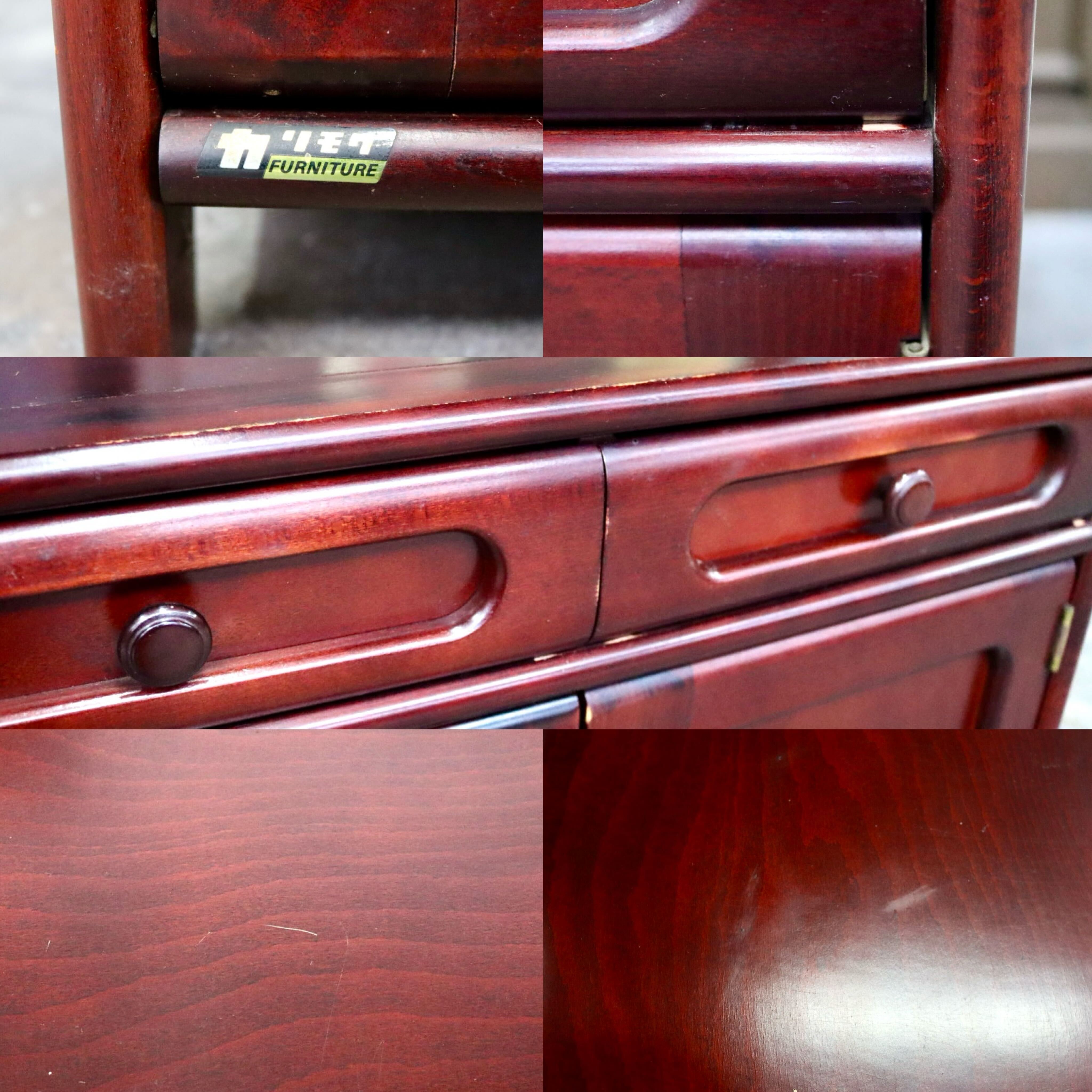 GMIK810○karimoku / カリモク オールドカリモク サイドキャビネット 電話台 花台 サイドボード 飾り棚 引き出し 木製 国産家具