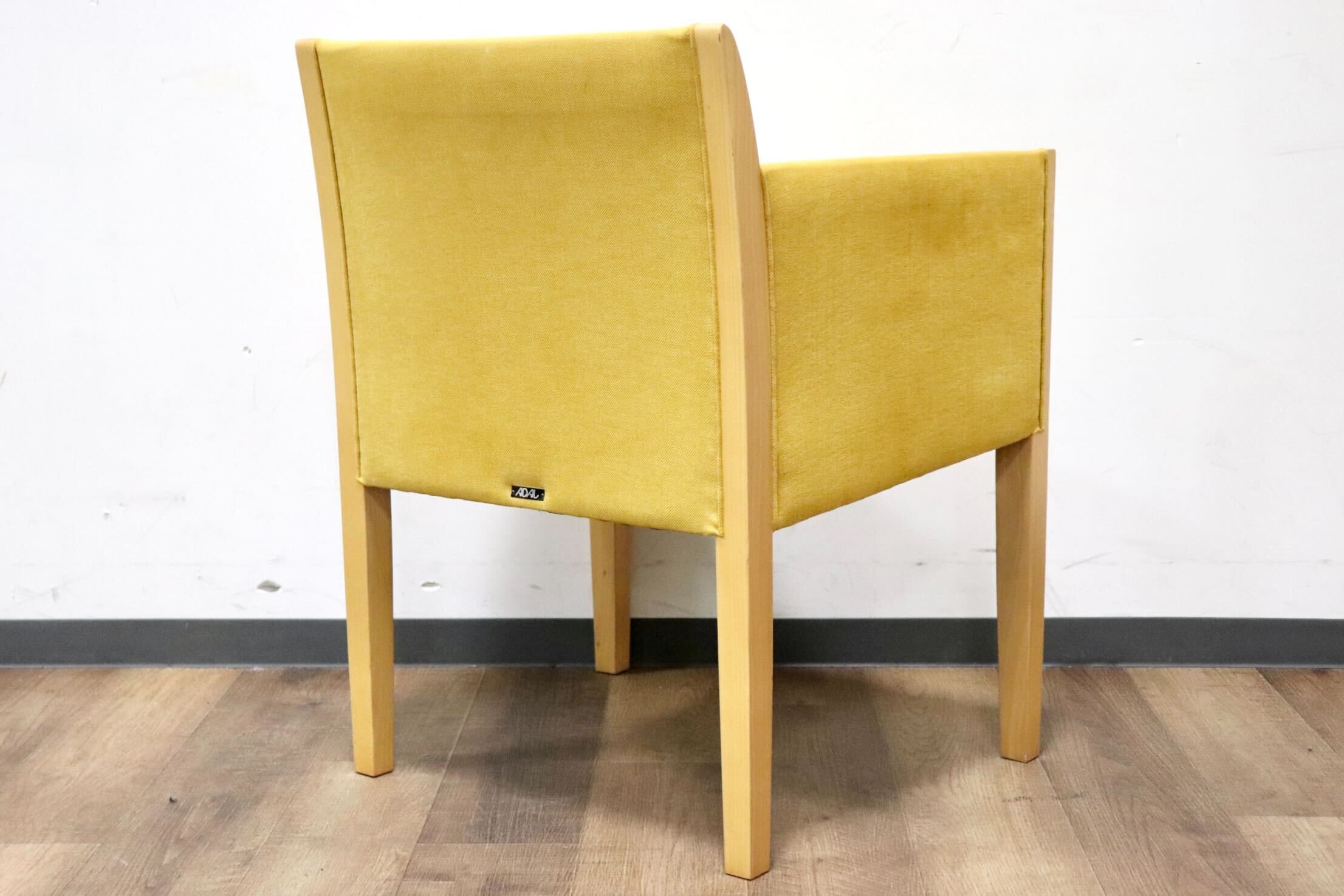 GMHN21C○ADAL / アダル ダイニングチェア アームチェア ラウンジチェア 椅子 イス チェア ファブリック イエロー ナチュラル モダン