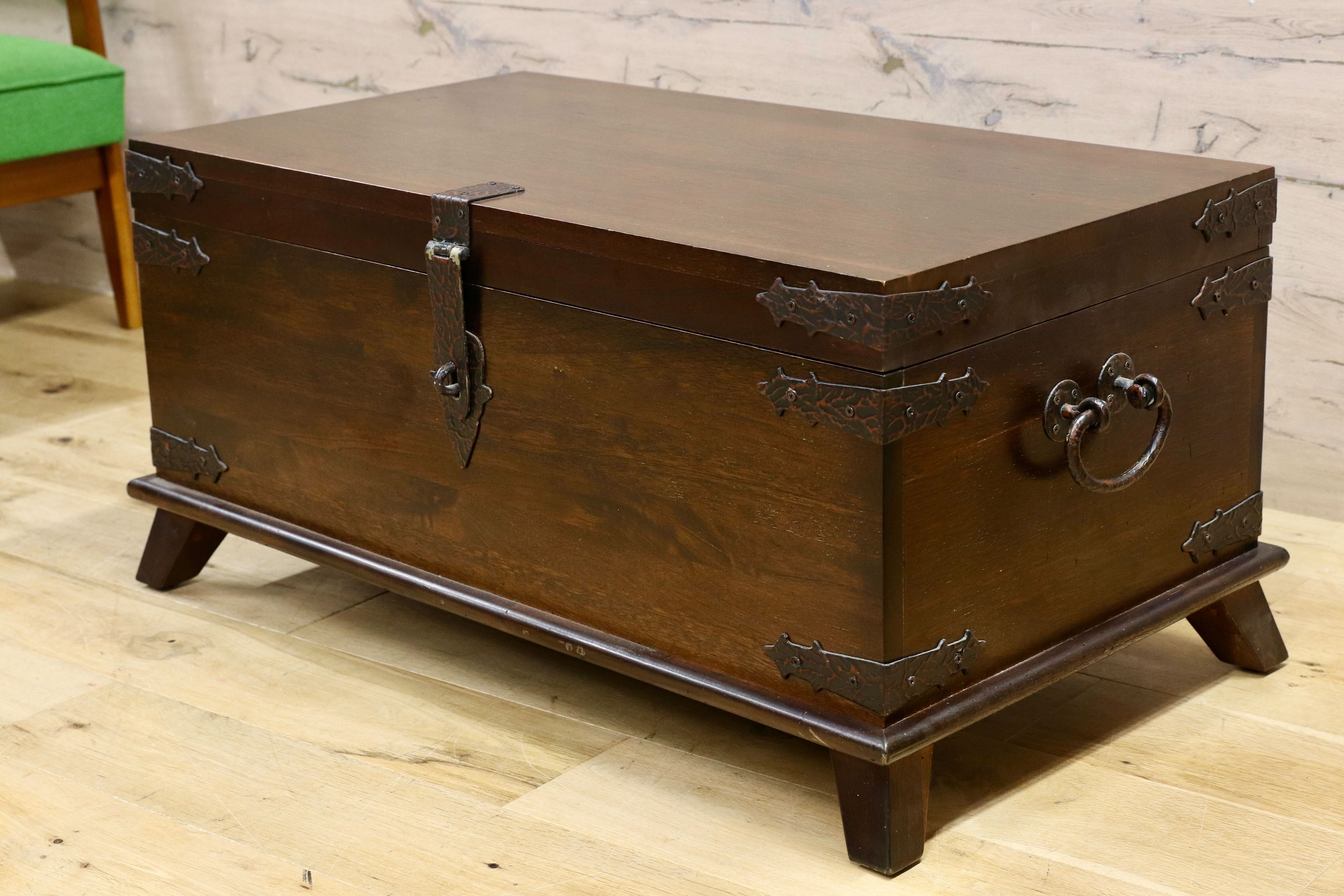 GMHH206A○KOIZUMI / コイズミ 収納家具 収納ボックス 和モダン アンティーク調 金具 木製 レトロ バンダジ 展示品