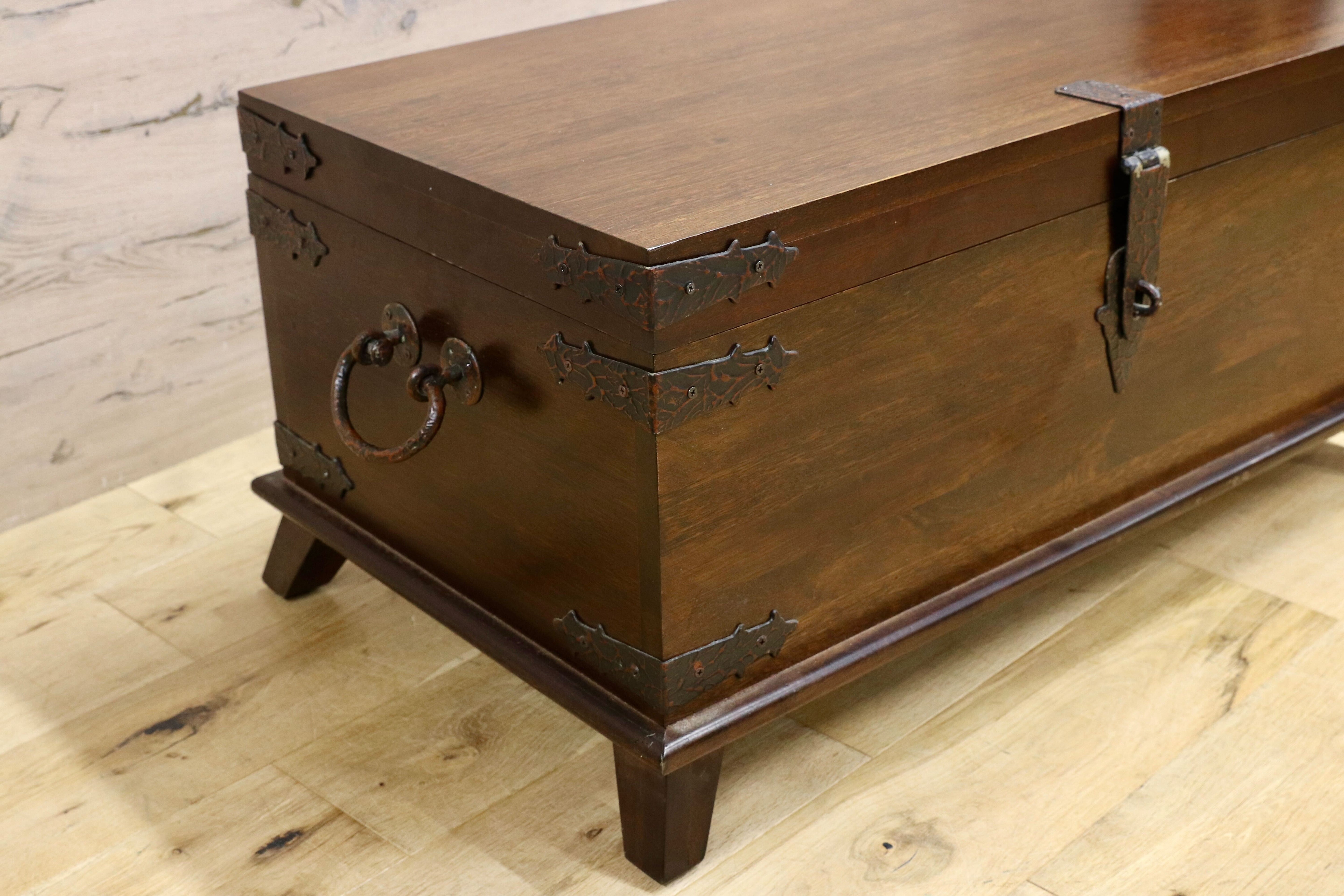 GMHH206A○KOIZUMI / コイズミ 収納家具 収納ボックス 和モダン アンティーク調 金具 木製 レトロ バンダジ 展示品