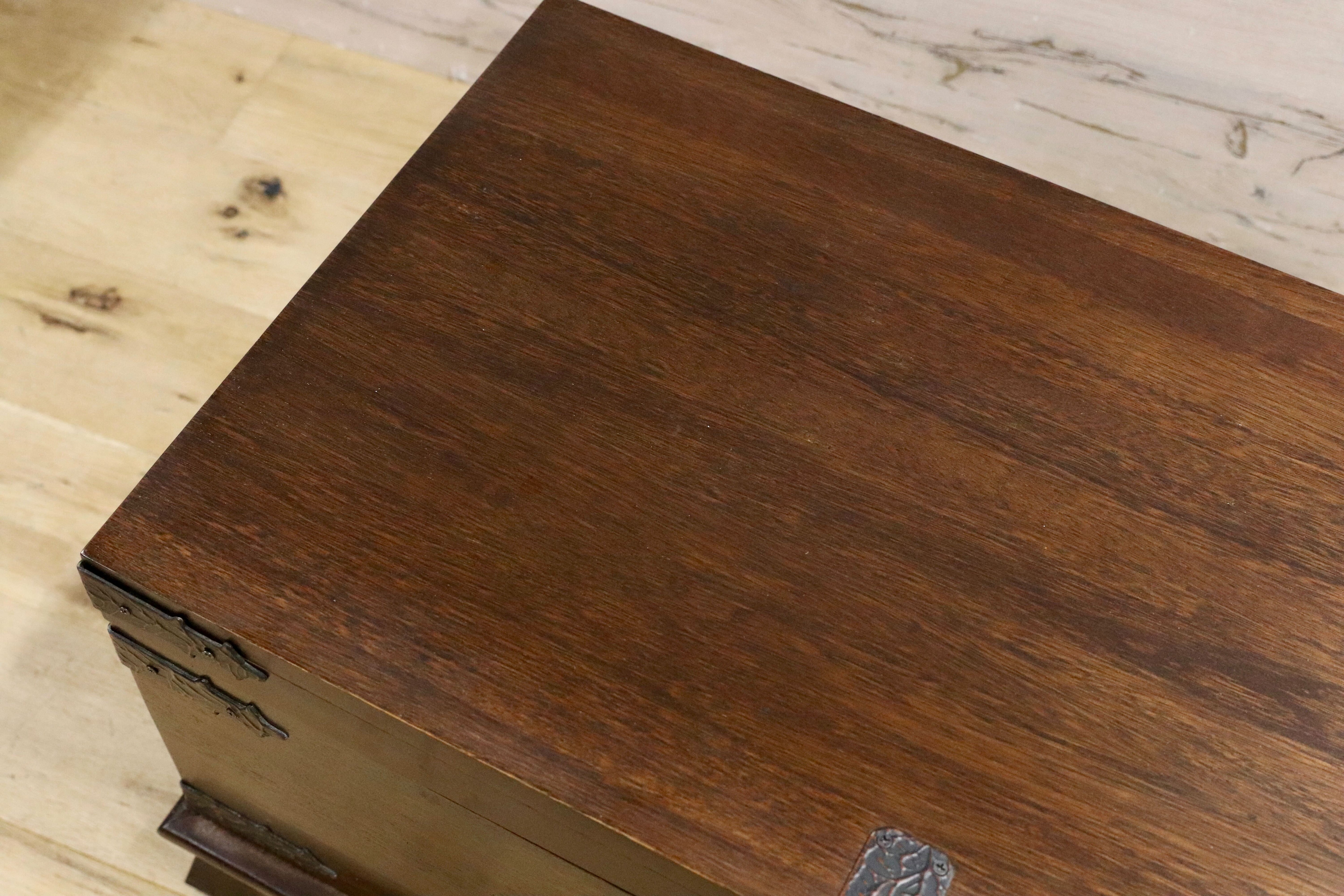 GMHH206A○KOIZUMI / コイズミ 収納家具 収納ボックス 和モダン アンティーク調 金具 木製 レトロ バンダジ 展示品