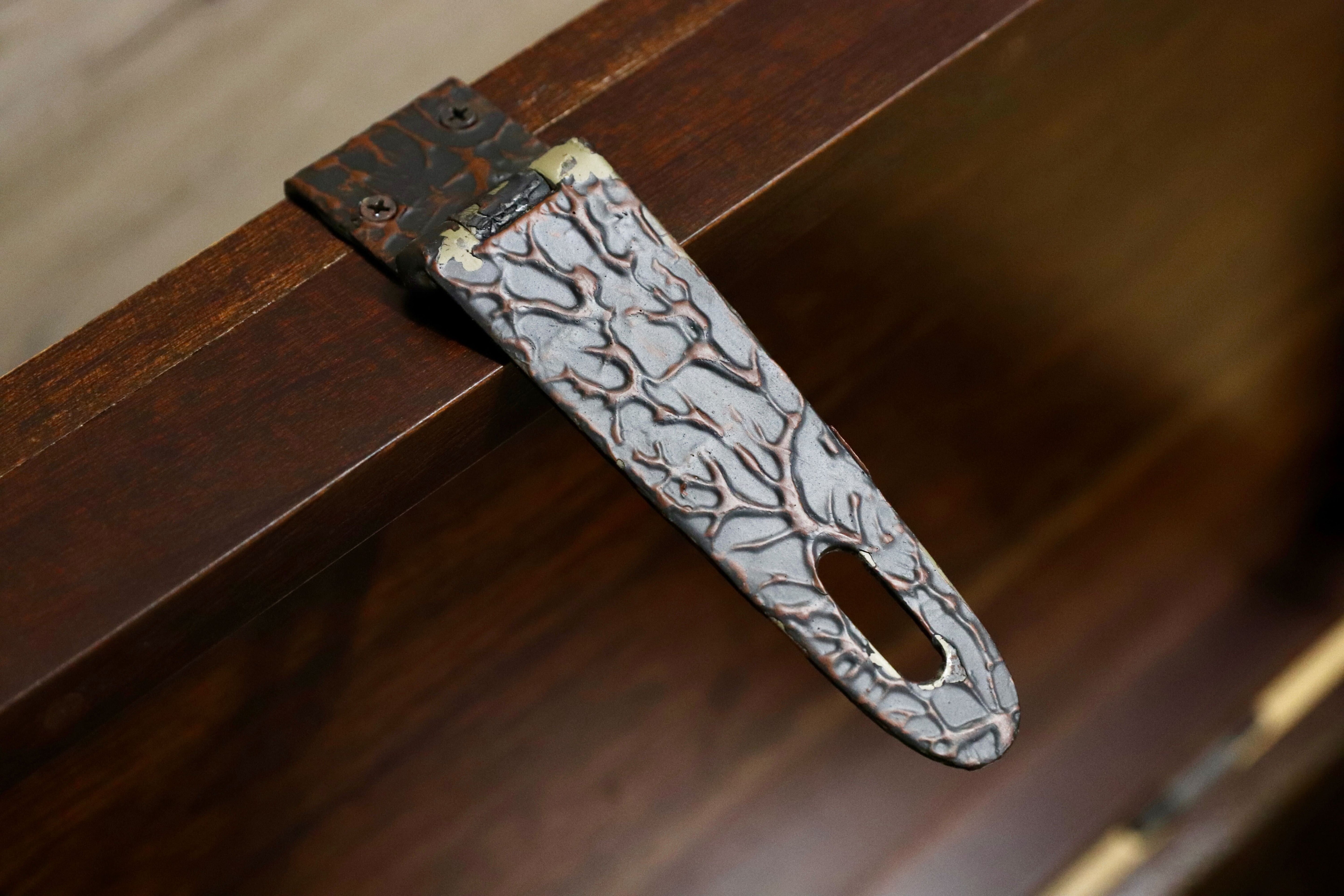 GMHH206A○KOIZUMI / コイズミ 収納家具 収納ボックス 和モダン アンティーク調 金具 木製 レトロ バンダジ 展示品