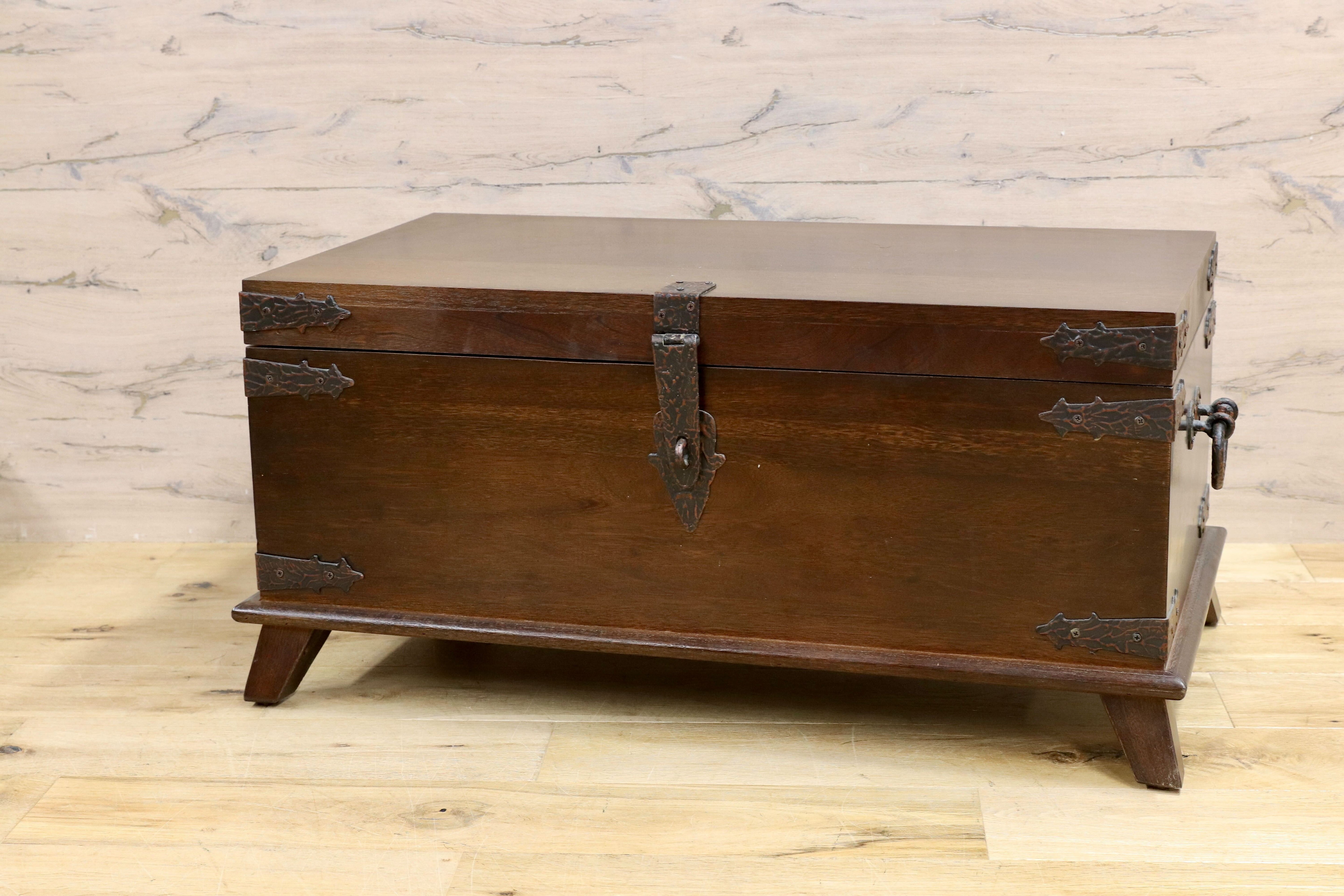 GMHH206B○KOIZUMI / コイズミ 収納家具 収納ボックス 和モダン アンティーク調 金具 木製 レトロ バンダジ 展示品