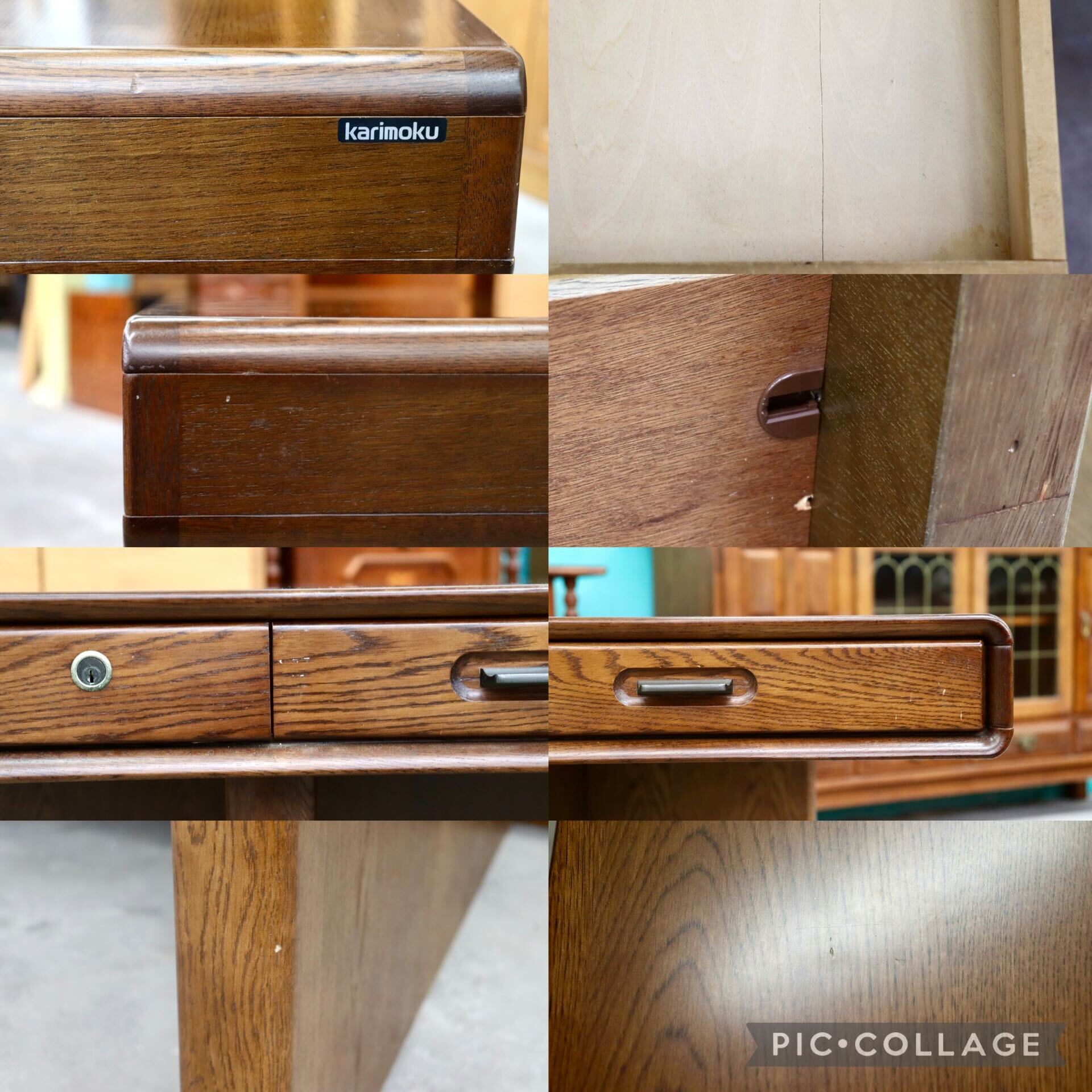 GMIK2○karimoku / カリモク SS8018 役員デスク 書斎机 プレジデントデスク 作業デスク 社長机 定価約32万 国産家具