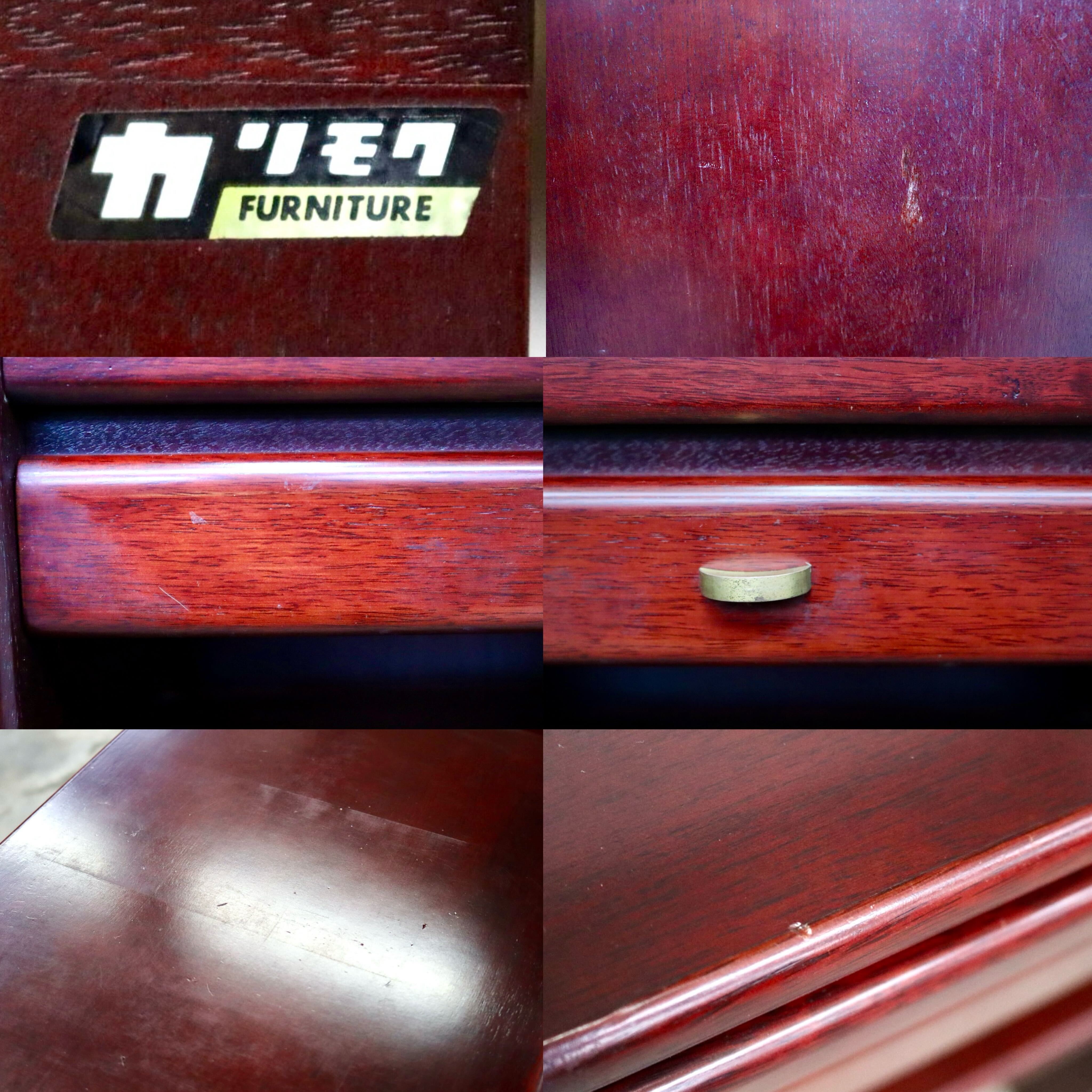 GMIK810B○karimoku / カリモク オールドカリモク 電話台 花台 サイドキャビネット 飾り棚 引き出し 木製 国産家具