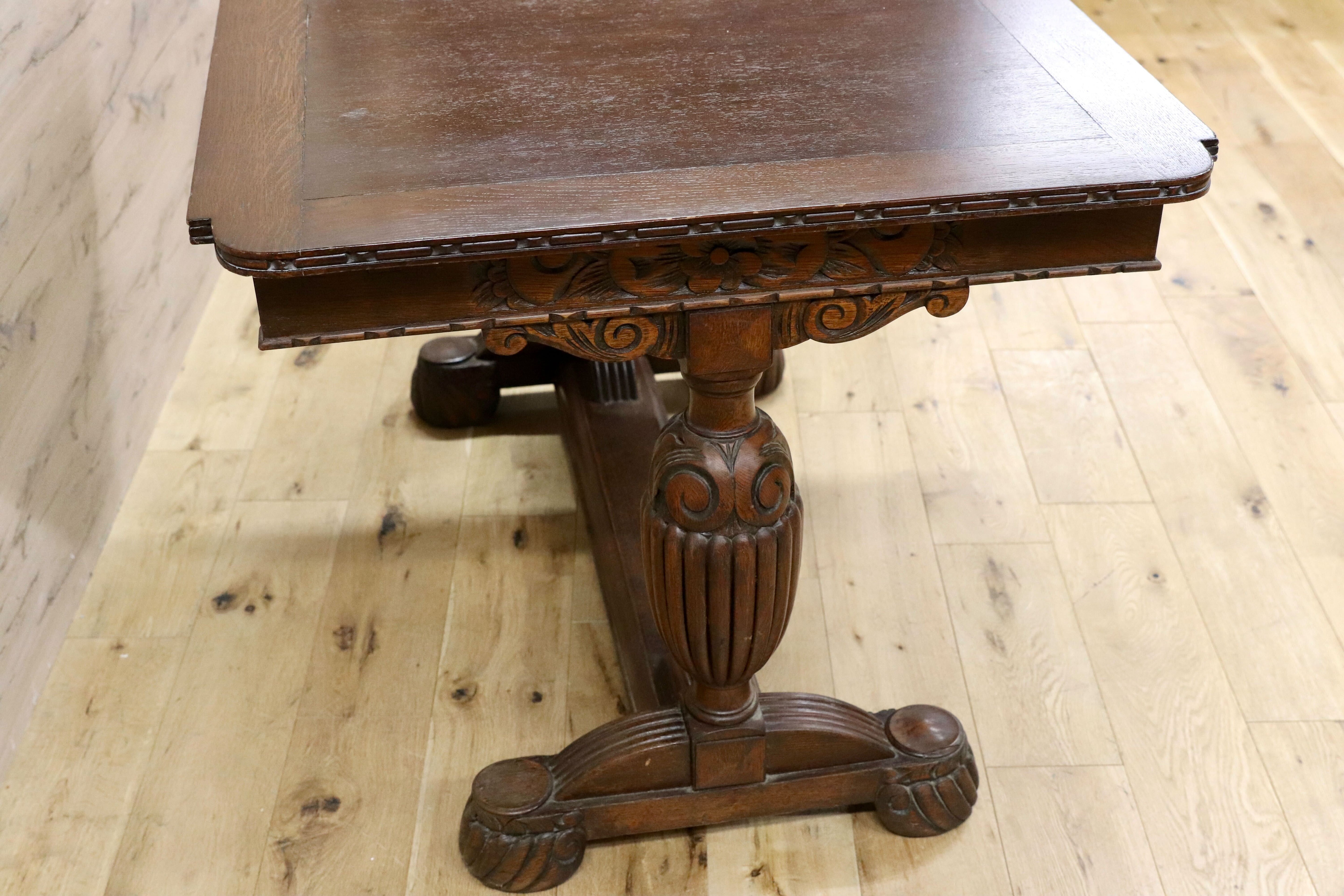 GMFK677○英国 イギリス アンティーク ダイニングテーブル 食卓テーブル オーク材 クラシック ヴィクトリアン様式 店舗什器 西洋