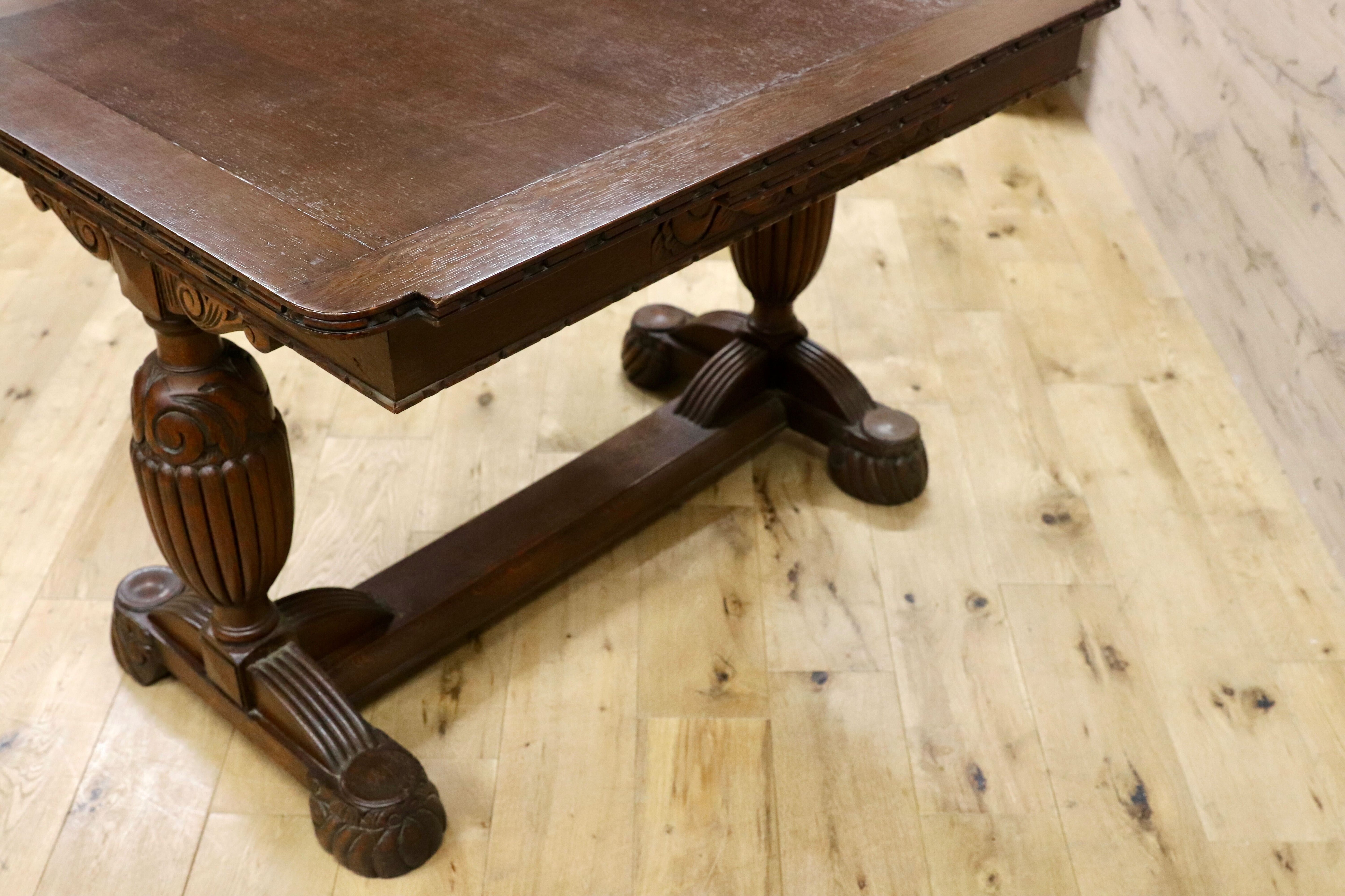 GMFK677○英国 イギリス アンティーク ダイニングテーブル 食卓テーブル オーク材 クラシック ヴィクトリアン様式 店舗什器 西洋