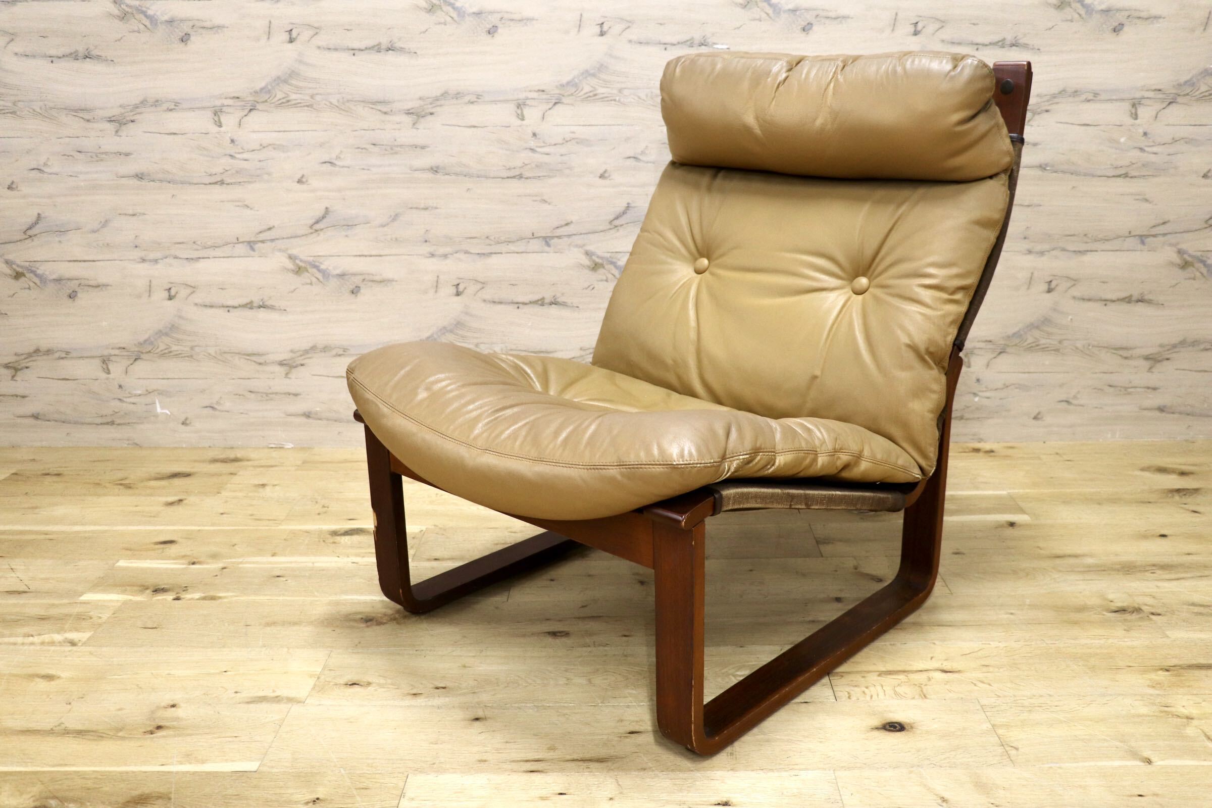 GMIK217○Tessa Furniture / テッサ・ファニチャー Angel エンゼル シングルソファ パーソナルチェア 本革 モダン ヴィンテージ 稀少