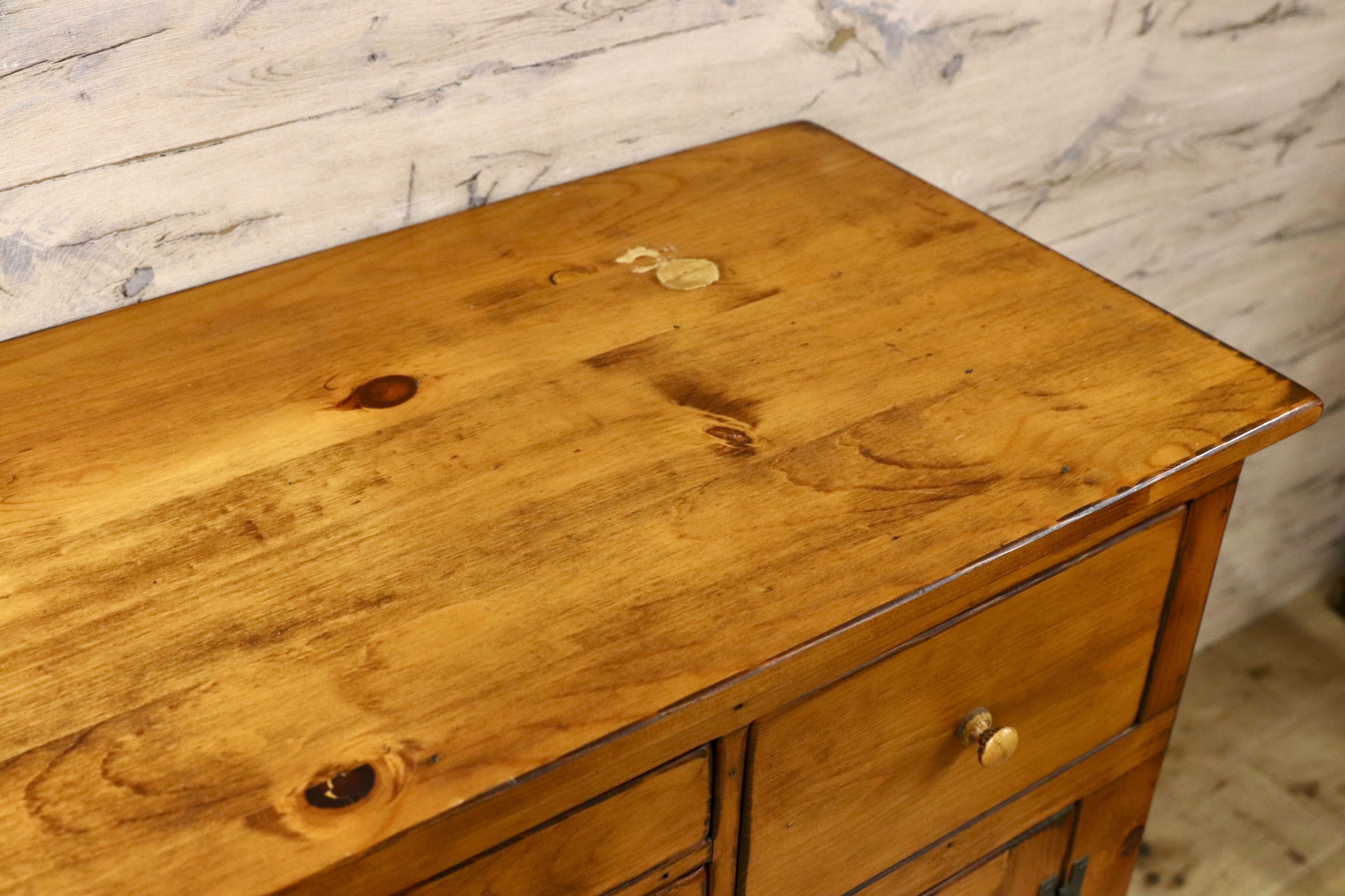 GMIK870B○アンファン カントリー パイン材 キャビネット サイドボード リビングボード チェスト ヴィンテージ