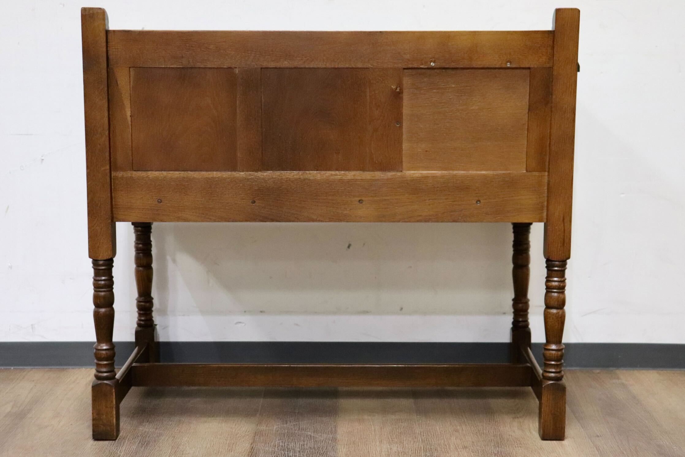 GMIS12○西洋 アンティーク イギリス テレフォンベンチ チェア 椅子 彫刻 レトロ ヨーロピアン クラシック ヴィンテージ オーク材