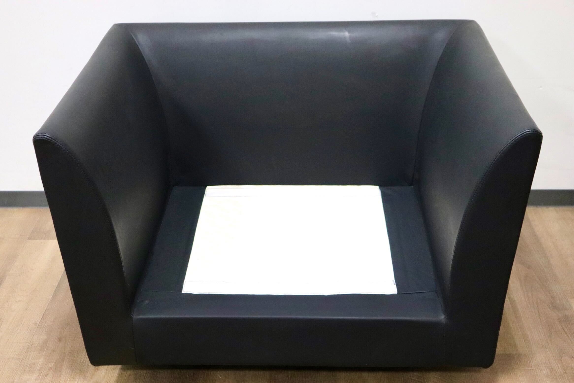 GMGS206A○arflex / アルフレックス A SOFA MEDIUM エーソファ ミディアム 黒 本革 シングルソファ 1人掛けソファ イタリアモダン 約50万