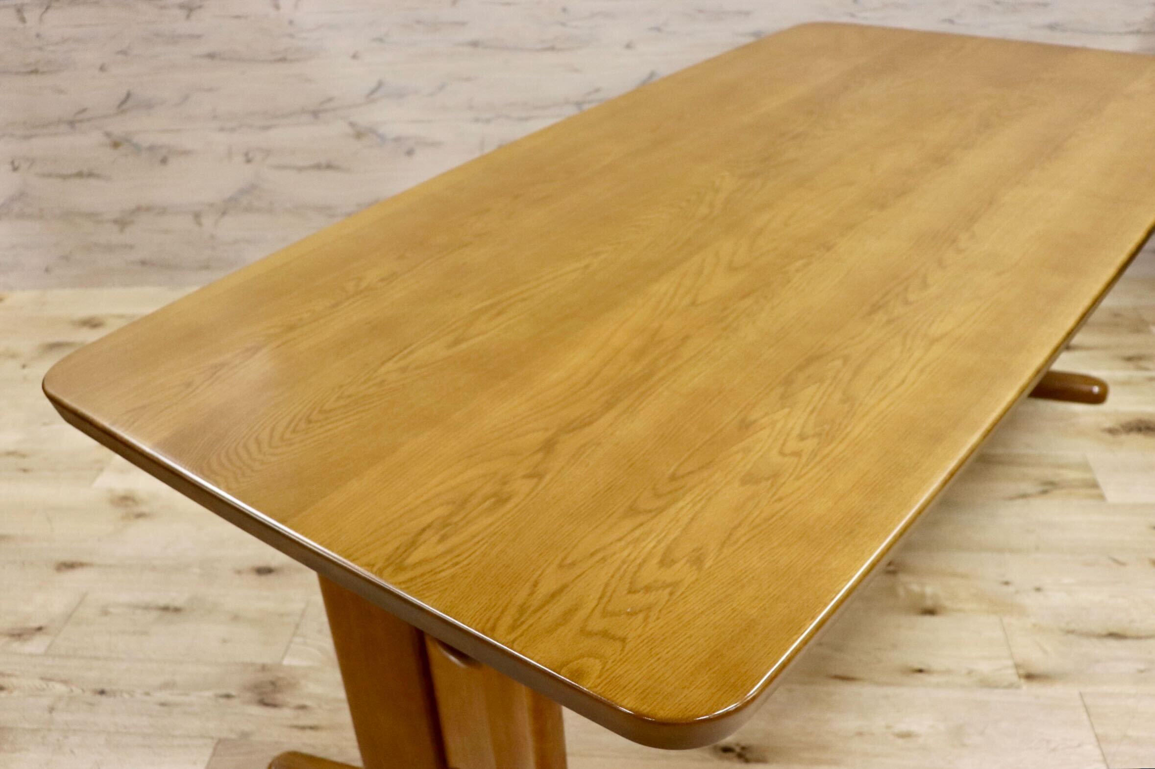 GMHH82A○浜本工芸 / HAMAMOTO ダイニングテーブル 食卓テーブル 作業台 楢材 ダークオーク色 和モダン カントリー 国産家具 定価約22万