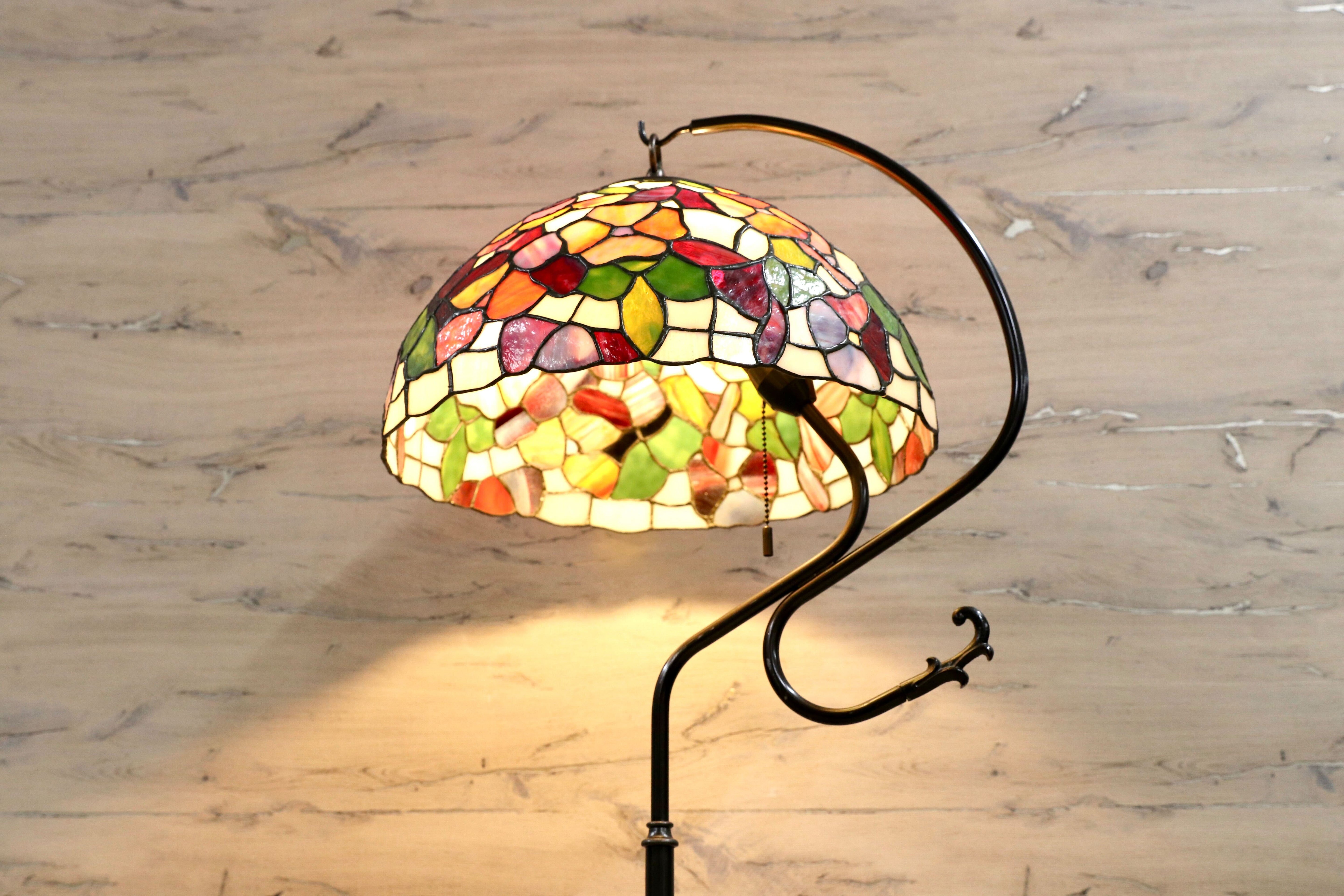 GMGK462○world's tiffany stained house ステンドグラス 照明 フロアライト