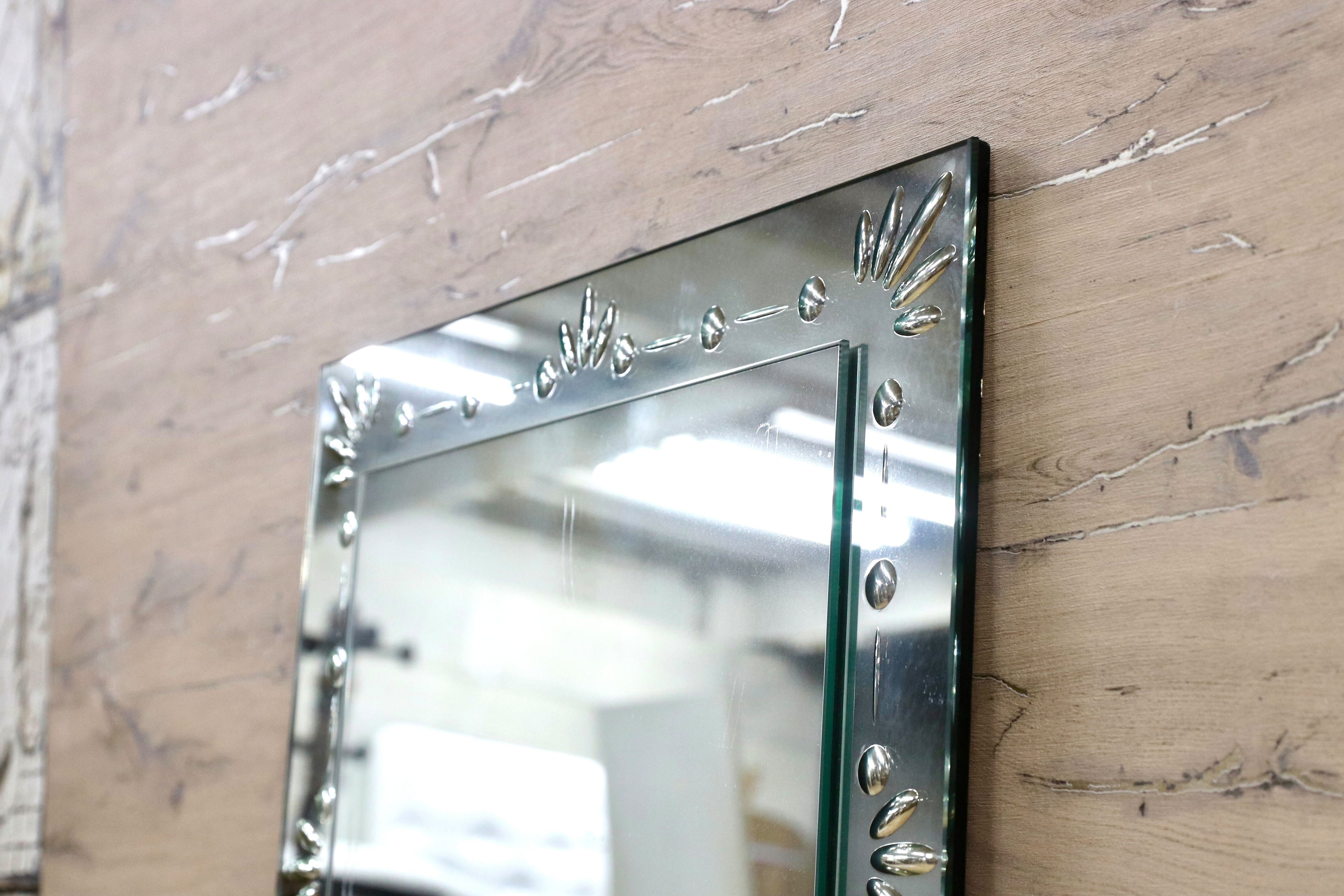 GMIK276○イタリアモダン ベネチアンミラー Venetian Mirror 店舗什器 高級ミラー 壁掛けミラー ウォールミラー