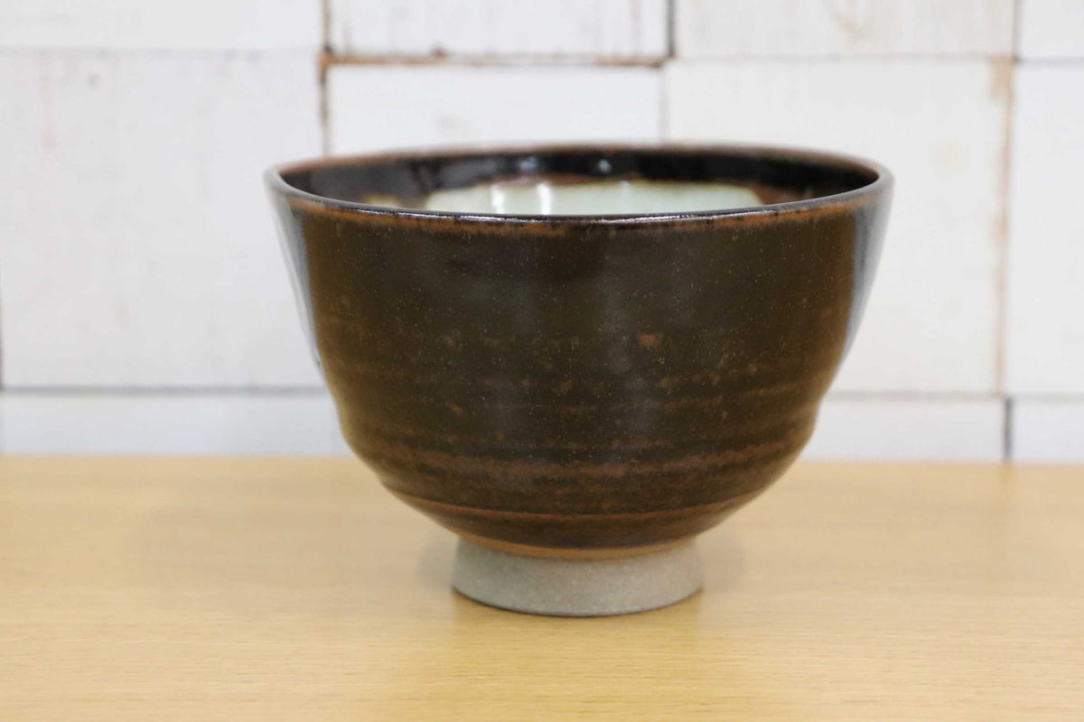 GMJS339B◯膳所焼 陽炎園 ぜぜ 遠州七窯 飯碗 茶碗 抹茶碗 茶道具 和食器 陶器 伝統工芸