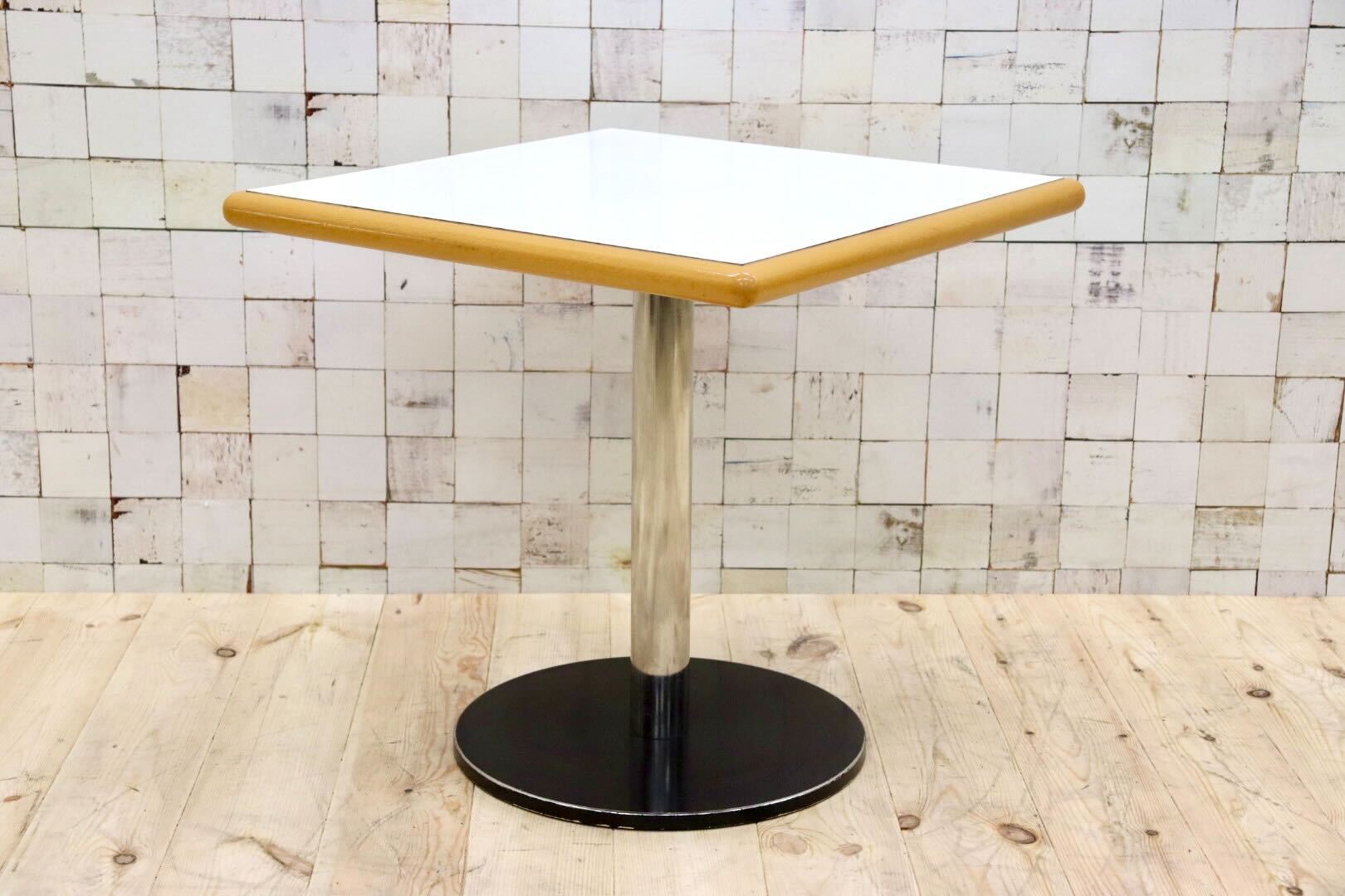 GMGK564A○阪急百貨店 レトロ カフェテーブル サイドテーブル スクエアテーブル 店舗什器 オフィス テラス カフェ ヴィンテージ