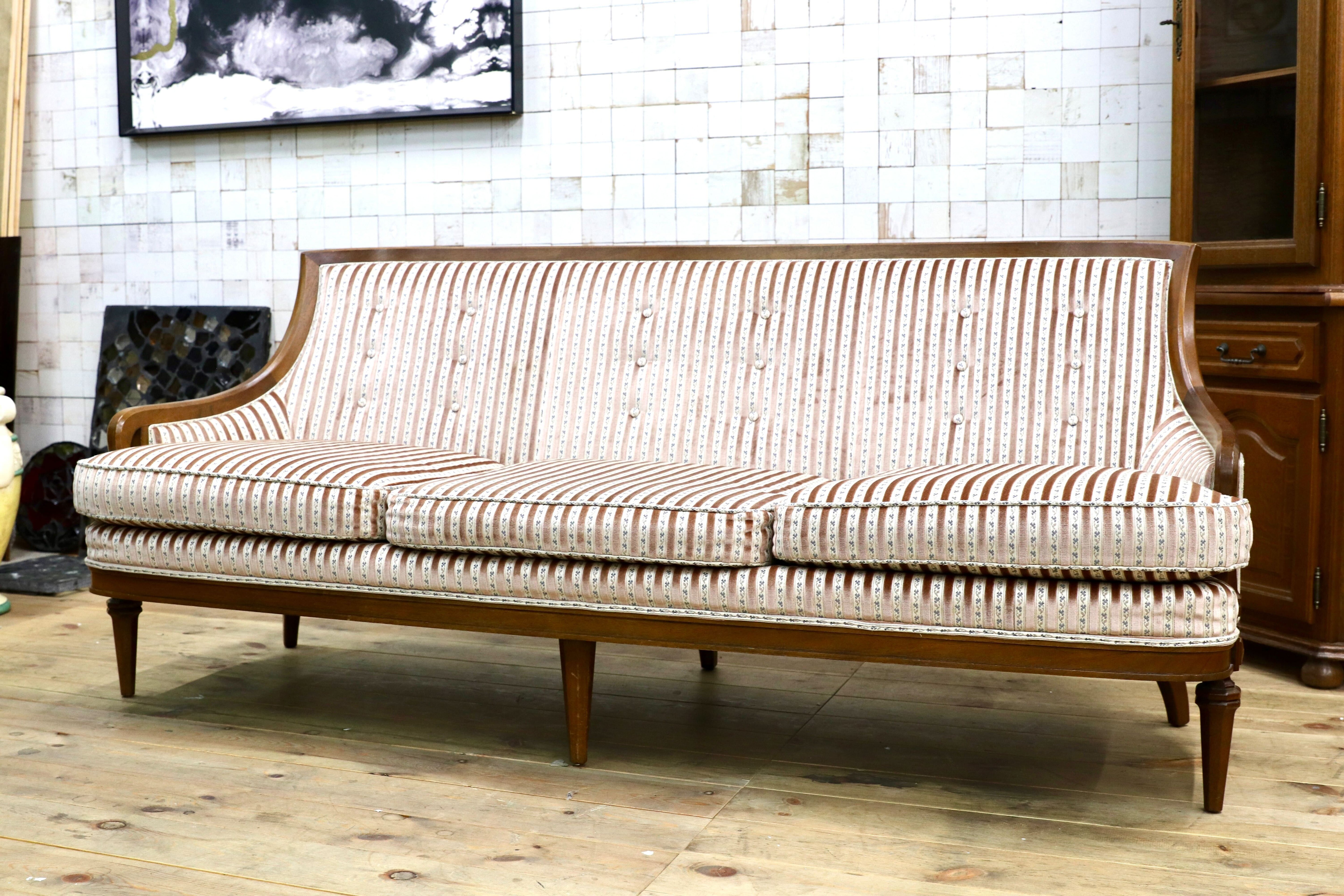 GMIK862C○DREXEL HERITAGE / ドレクセルヘリテイジ アップホルスタリー 3人掛けソファ トリプルソファ ファブリック 最高峰 約120万 稀少