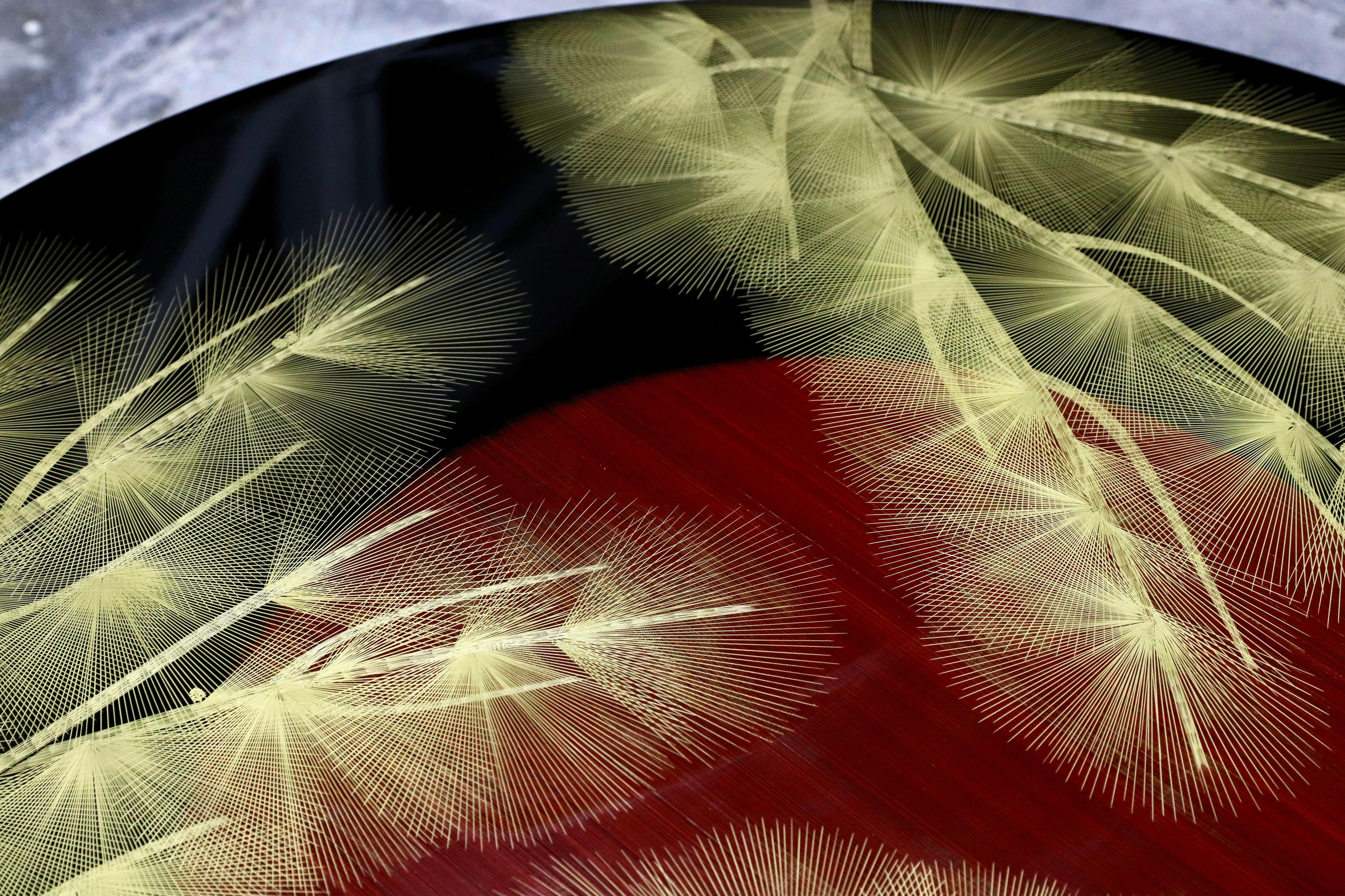 GMHS493○伝統工芸 輪島塗 センターテーブル ローテーブル リビングテーブル 座卓 和家具 和室 座敷 角野岩次 昇陽松 在庫保管品