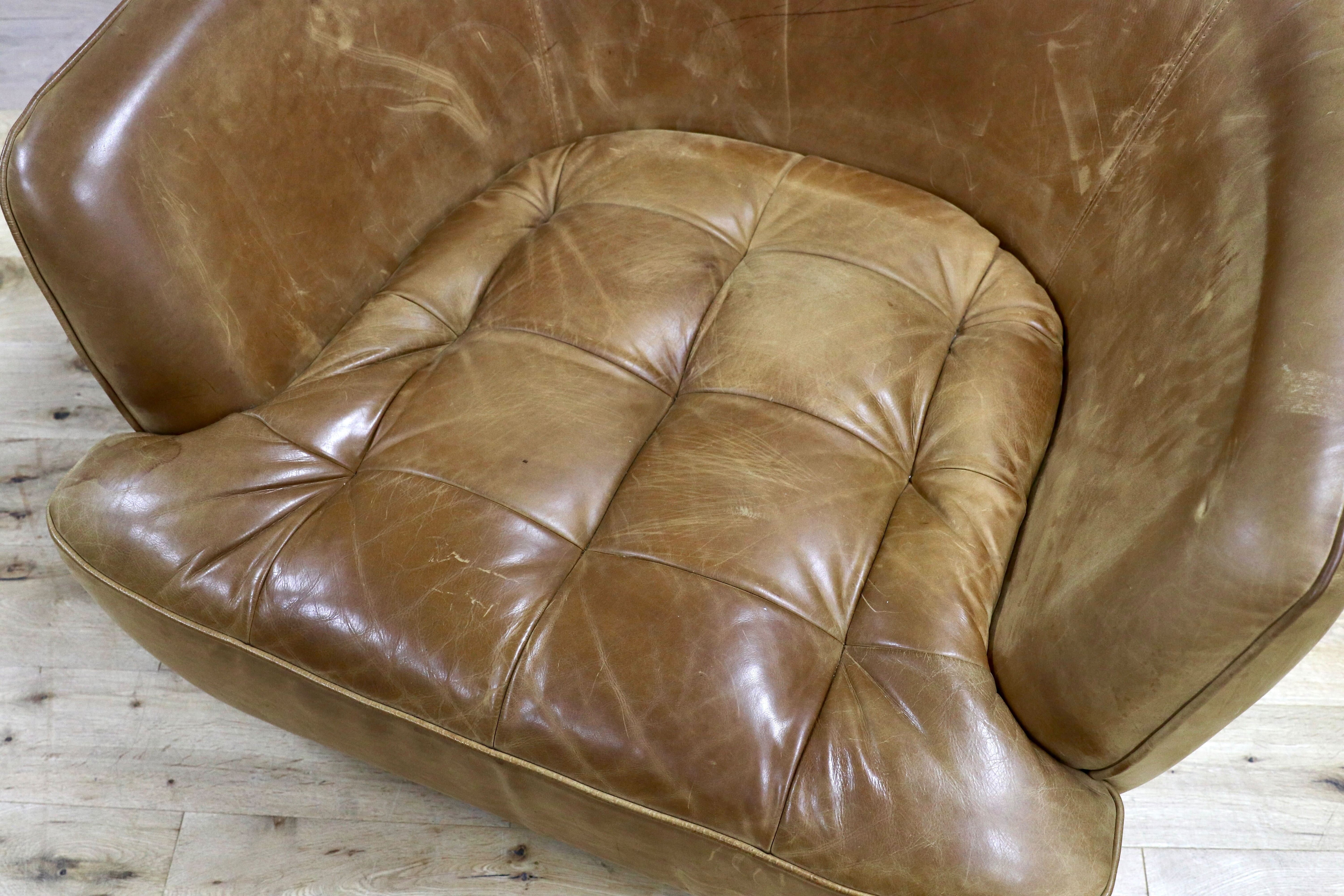 GMIS221○CRASH GATE / クラッシュゲート OPIUM オピアム 1人掛けソファ シングルソファ ヴィンテージ レザー 本革 ブラウン