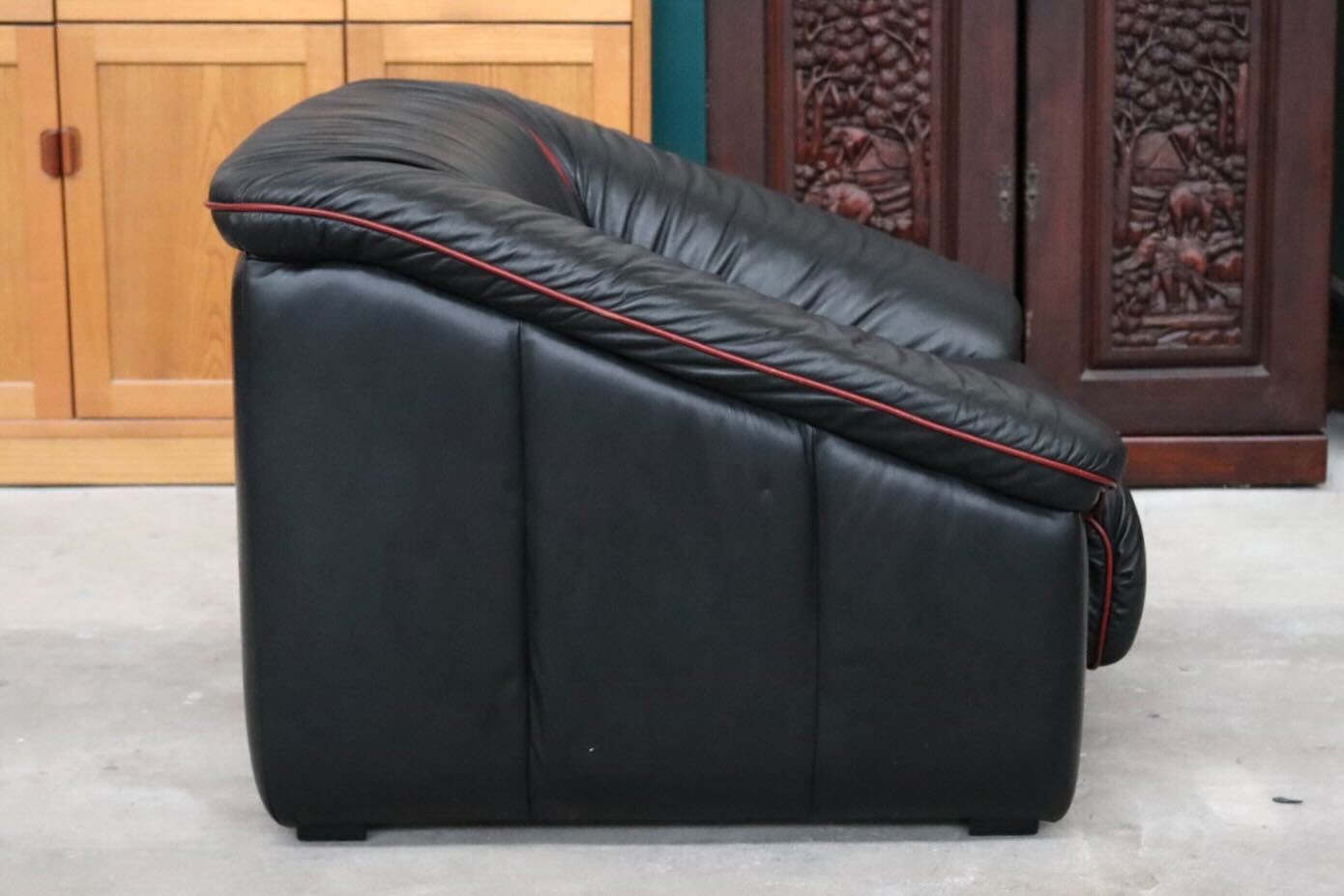 GMIS207B○イタリアモダン 1人掛けソファ シングルソファ アームソファ ラウンジチェア 本革 応接 リビング クラシック ヴィンテージ