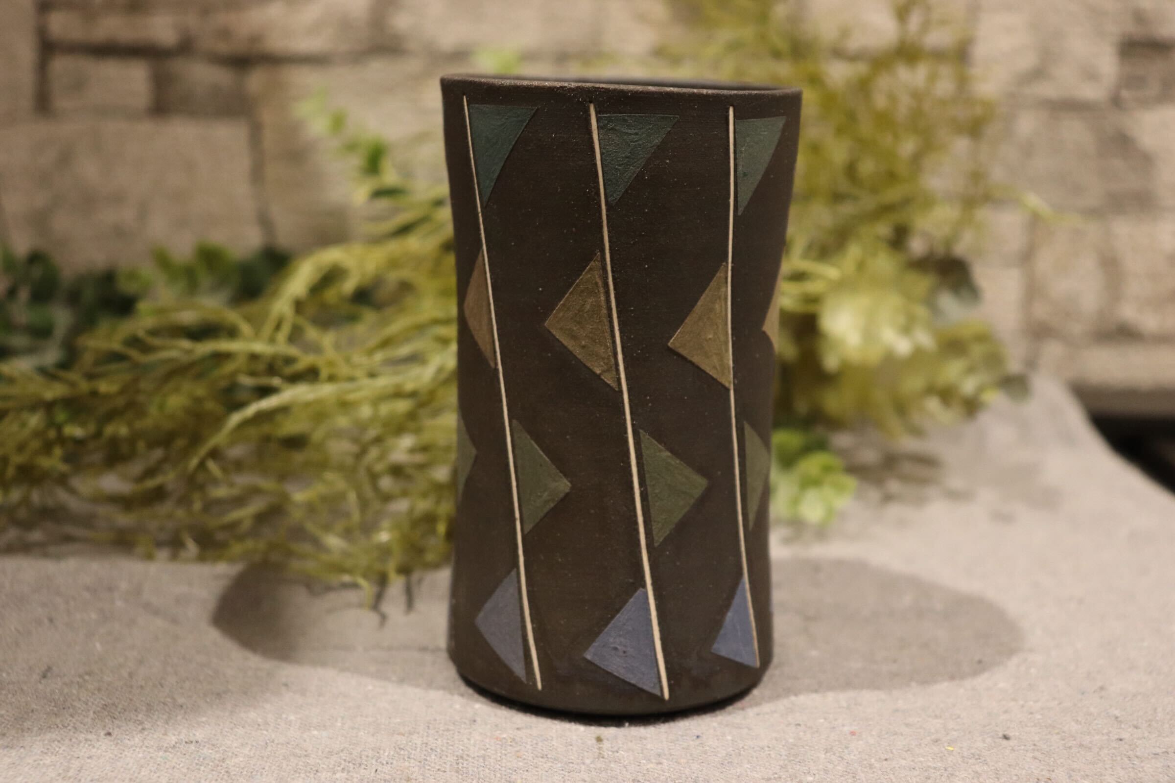 GMIO87A◯市野悟窯 丹波焼 ビアカップ 市野哲次 陶器 酒器 伝統工芸 丹波篠山 未使用