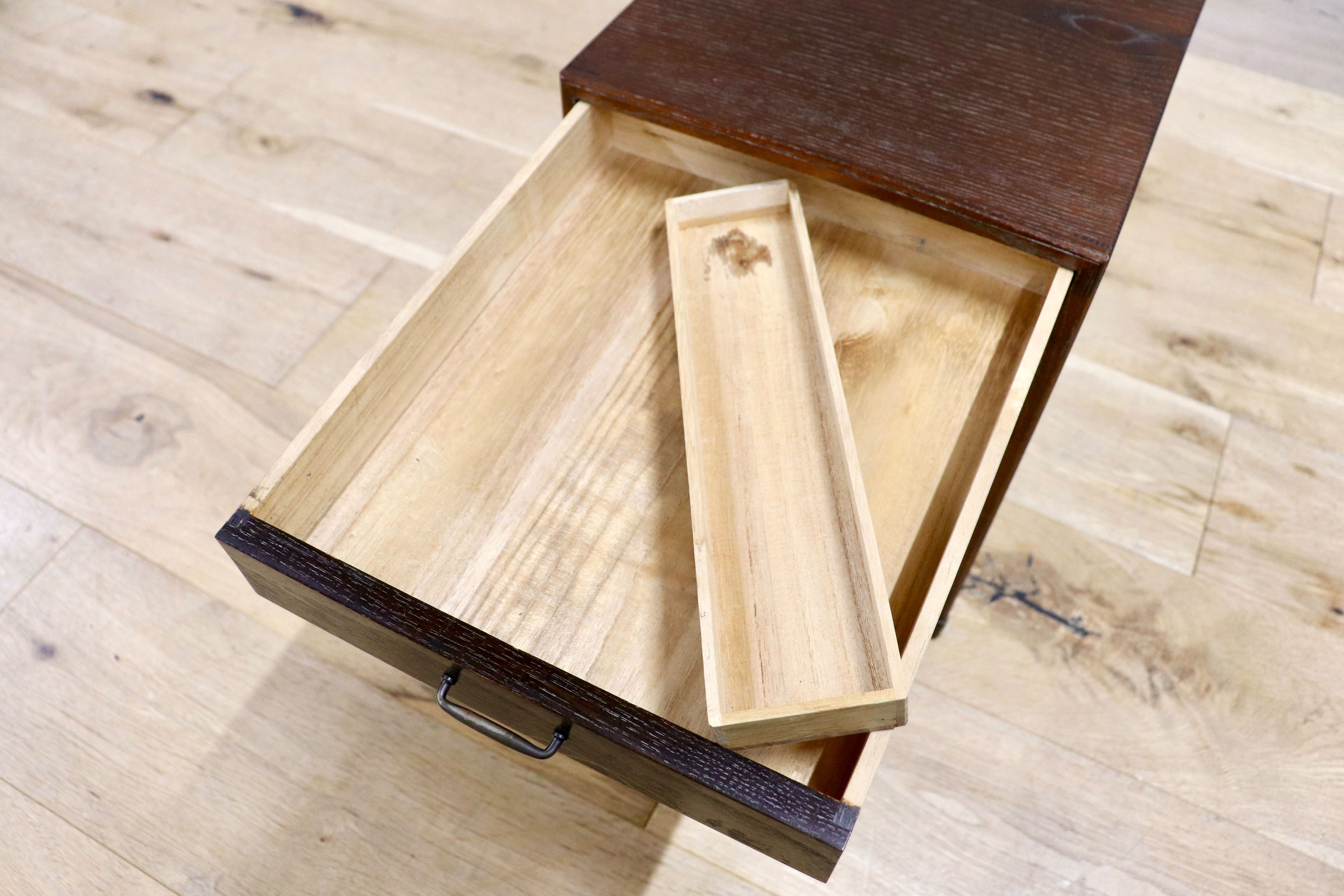 GMIH272A○和小物 小引き出し 4段 収納箱 小物入れ 筆入れ 和製アンティーク ヴィンテージ 和室 古民家 和モダン 工芸