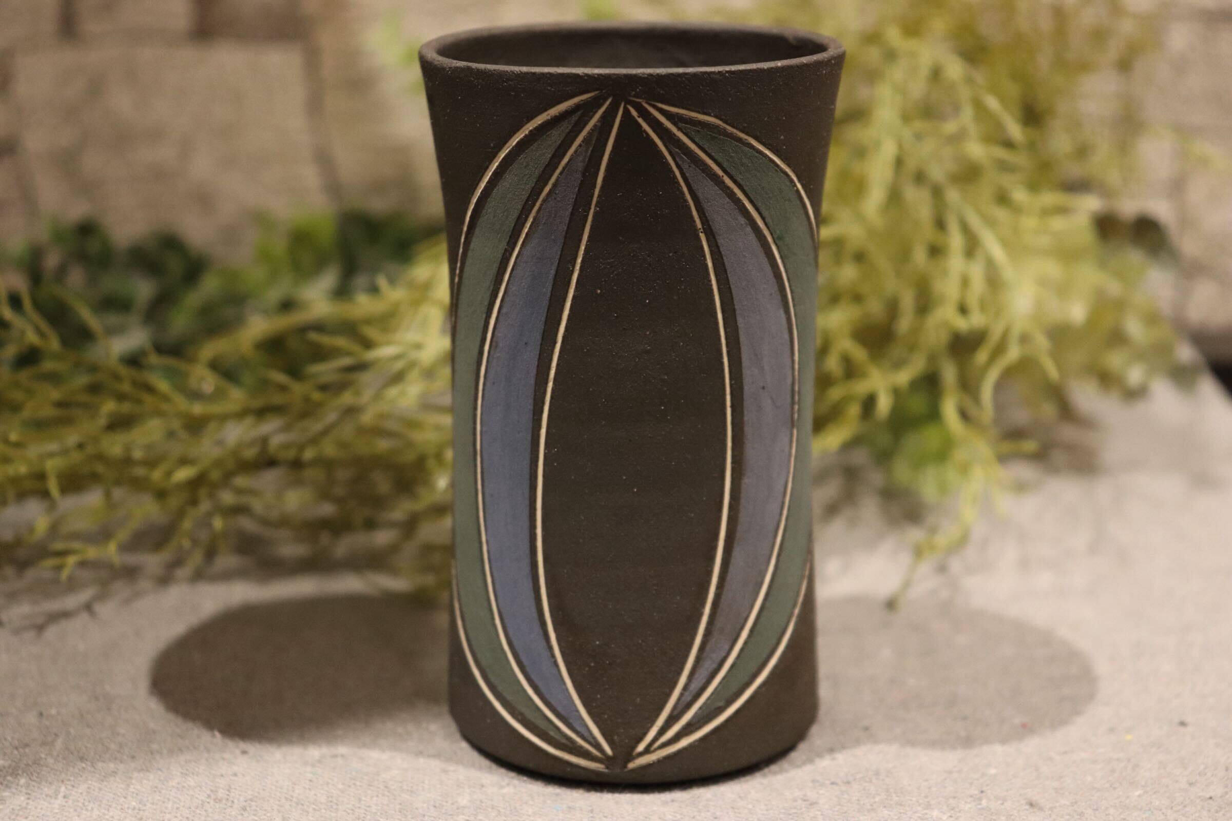 GMIO87B◯市野悟窯 丹波焼 ビアカップ 市野哲次 陶器 酒器 伝統工芸 丹波篠山 未使用