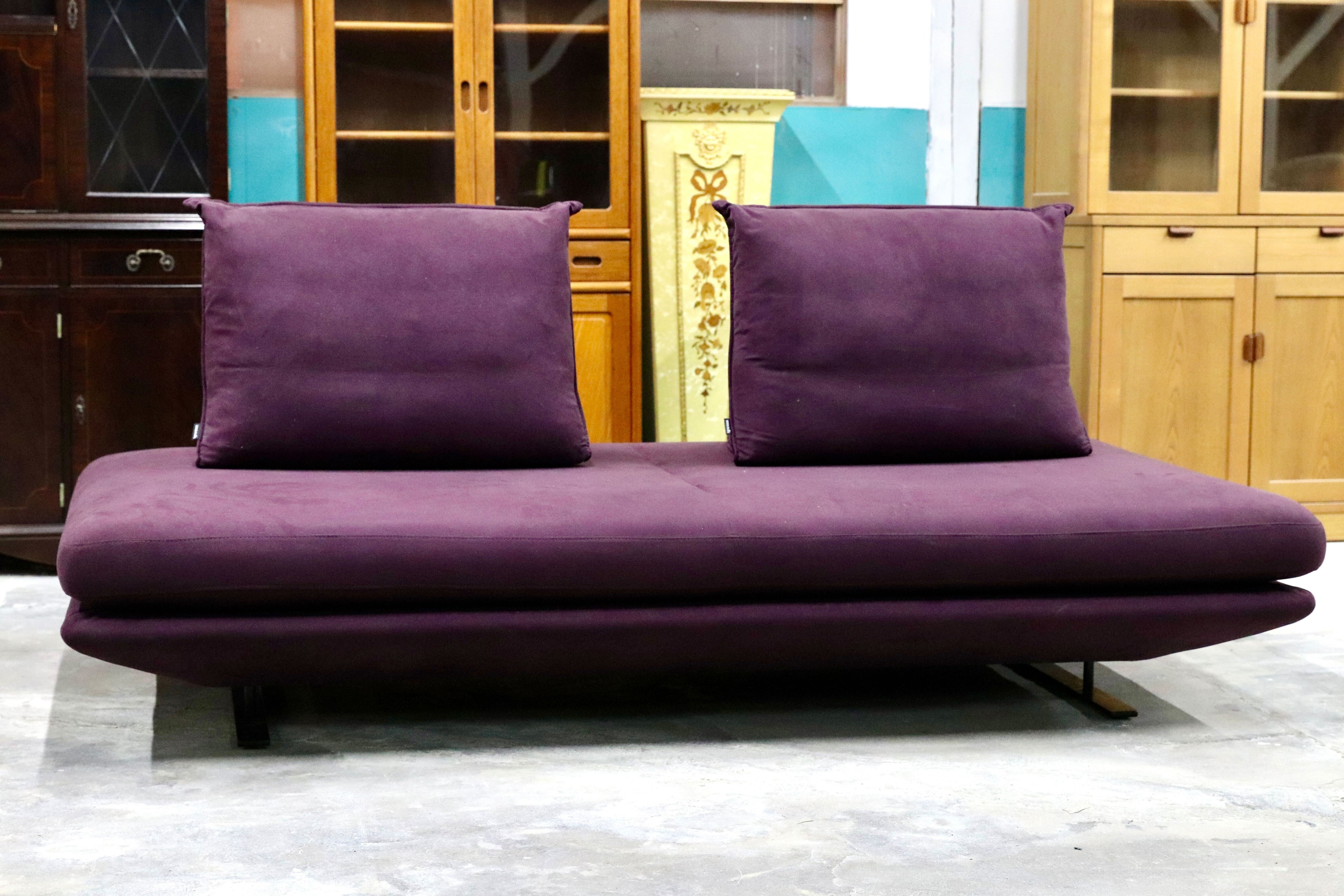 GMIK425○ligne roset / リーンロゼ PRADO プラド 2人掛けソファ ラブソファ クリスチャン・ウェルネール パープル 定価約70万