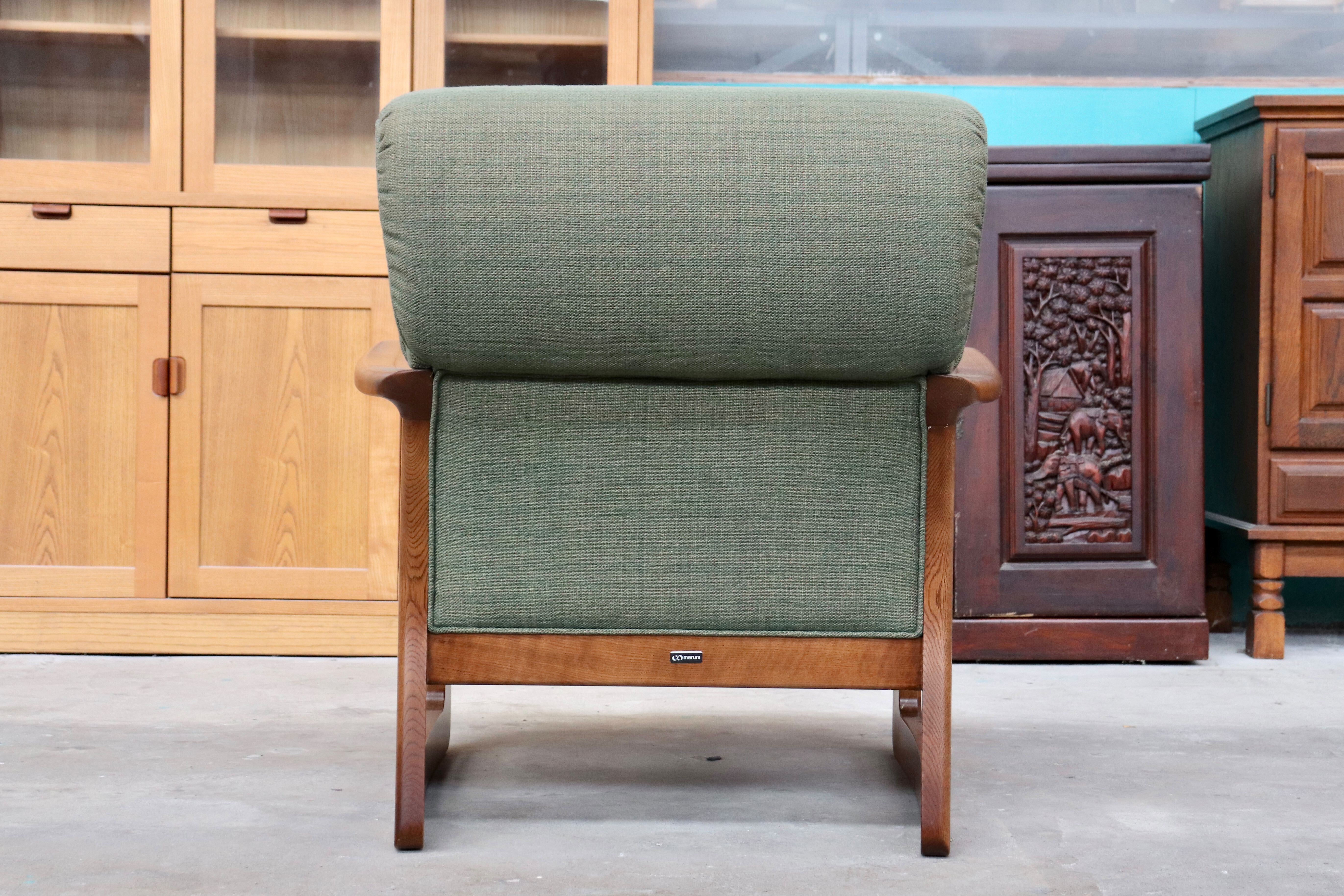 GMIK633B○maruni / マルニ 1人掛けソファ シングルソファ 1pソファ ファブリック ミッドセンチュリー ヴィンテージ レトロ 国産家具