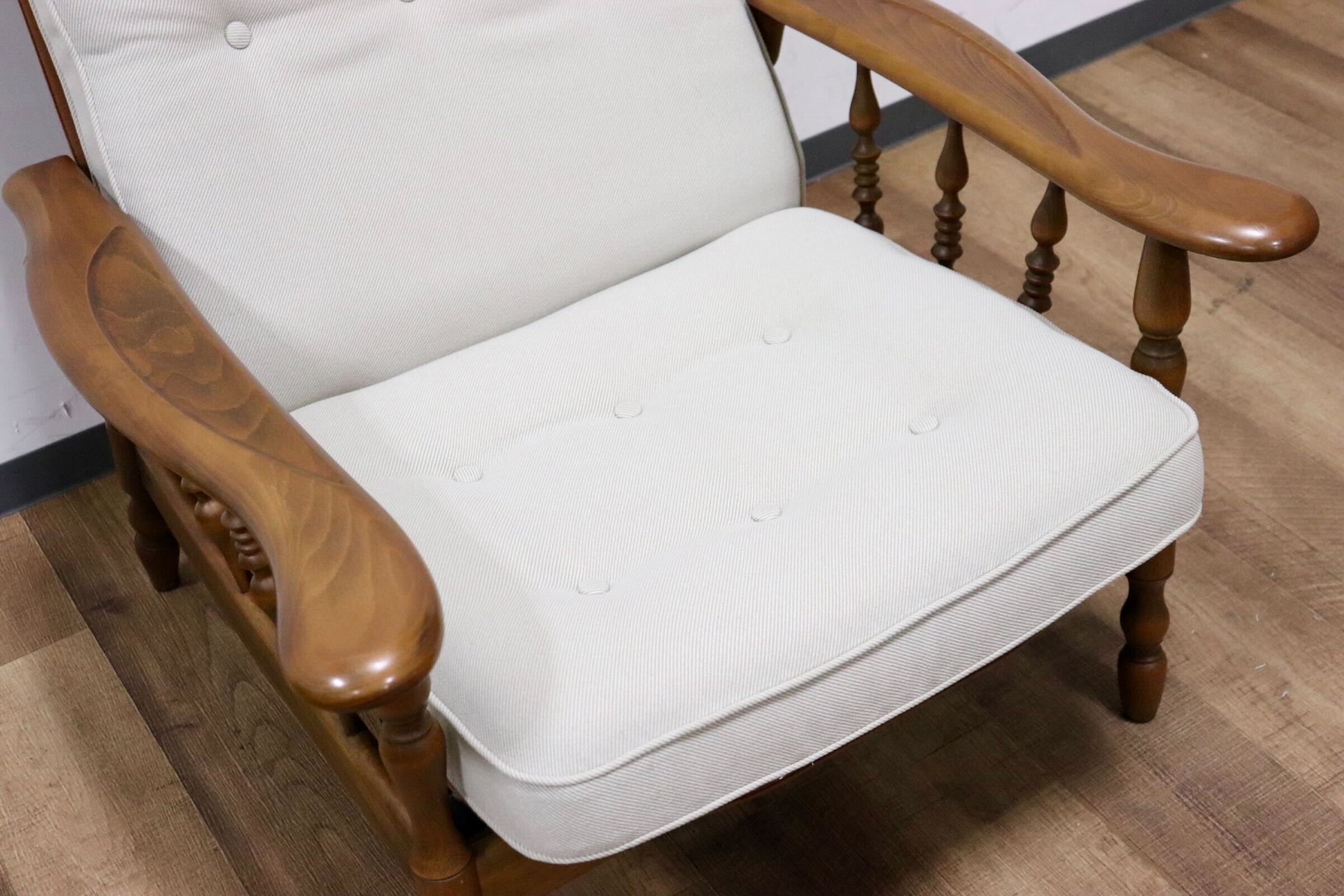 GMHN26○karimoku / カリモク Novarie ノバリエ コロニアル リクライニングチェア パーソナルチェア ベージュ カントリー 約9.6万 展示品