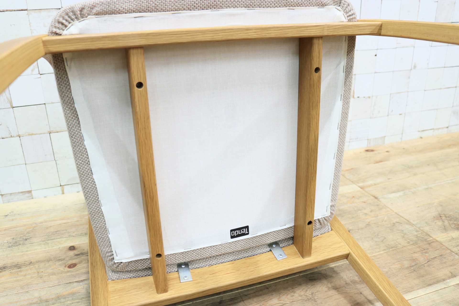 GMIK580A○Tendo / 天童木工 ダイニングチェア アームチェア 椅子 肘掛 ベージュ 曲木 ファブリック ナチュラル モダン