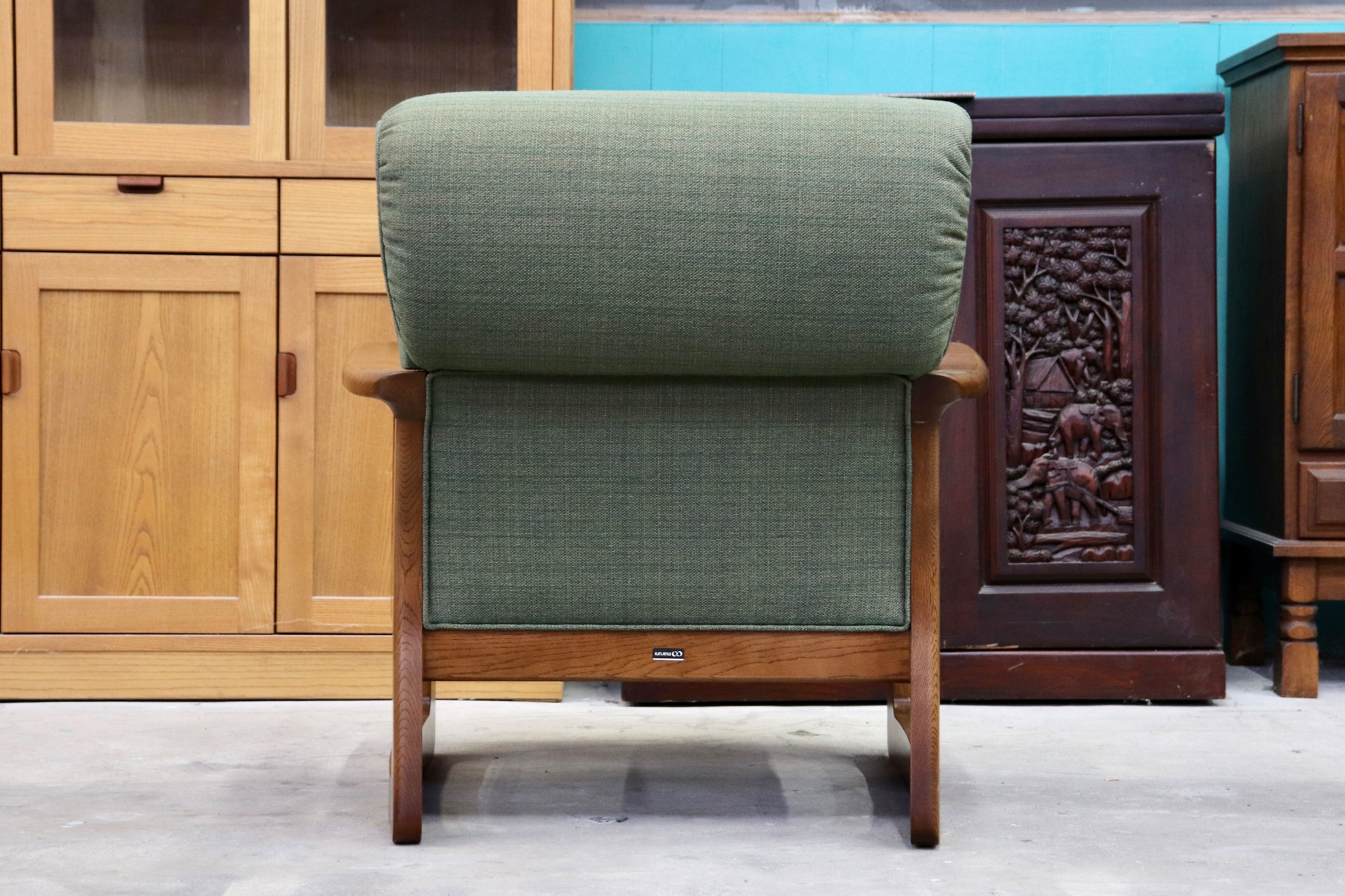 GMIK633C○maruni / マルニ 1人掛けソファ シングルソファ 1pソファ ファブリック ミッドセンチュリー ヴィンテージ レトロ 国産家具