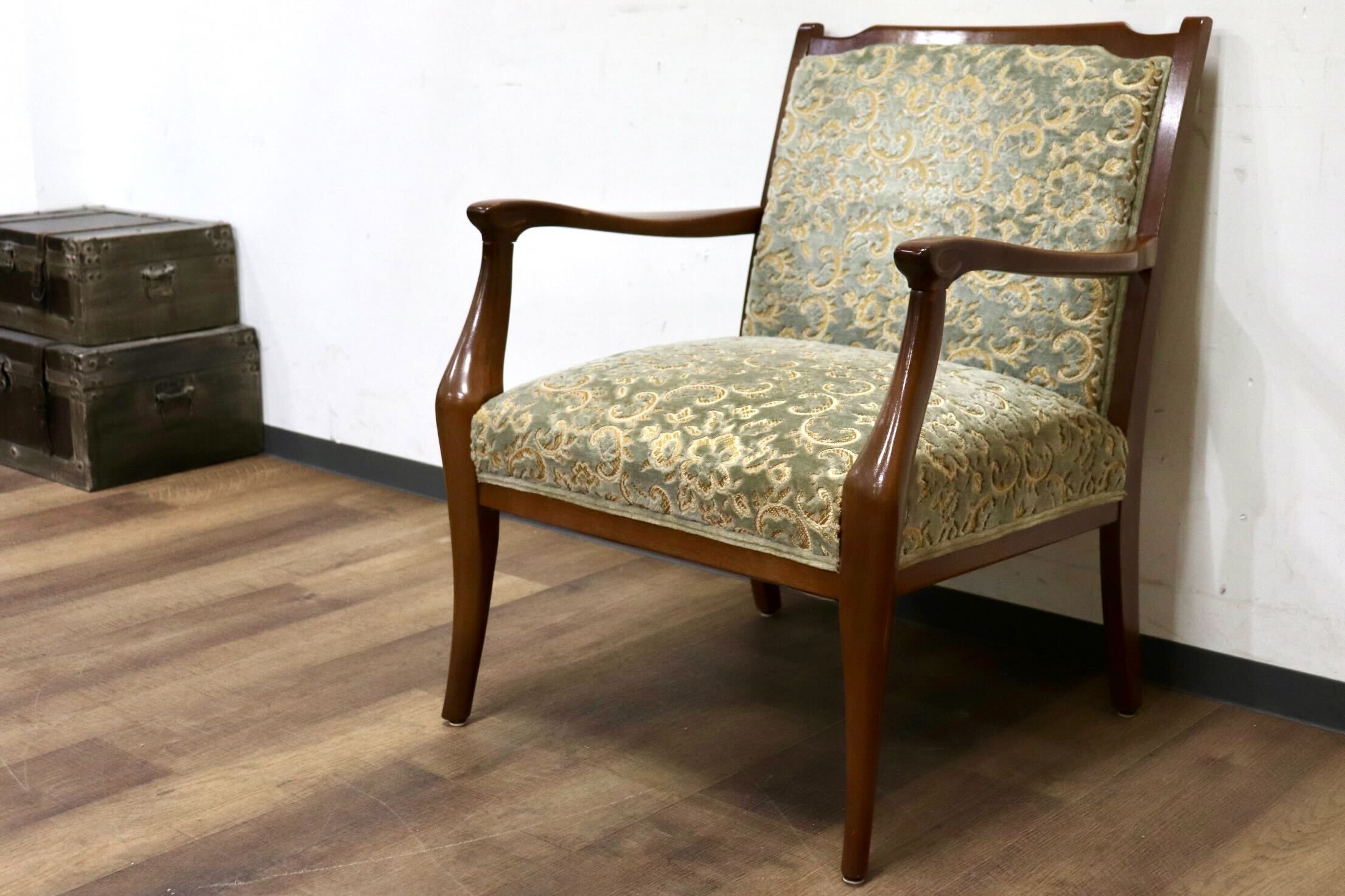 GMIH8A○maruni / マルニ アームチェア オールドマルニ ラウンジチェア シングルソファ 椅子 ファブリック レトロ ヴィンテージ 希少