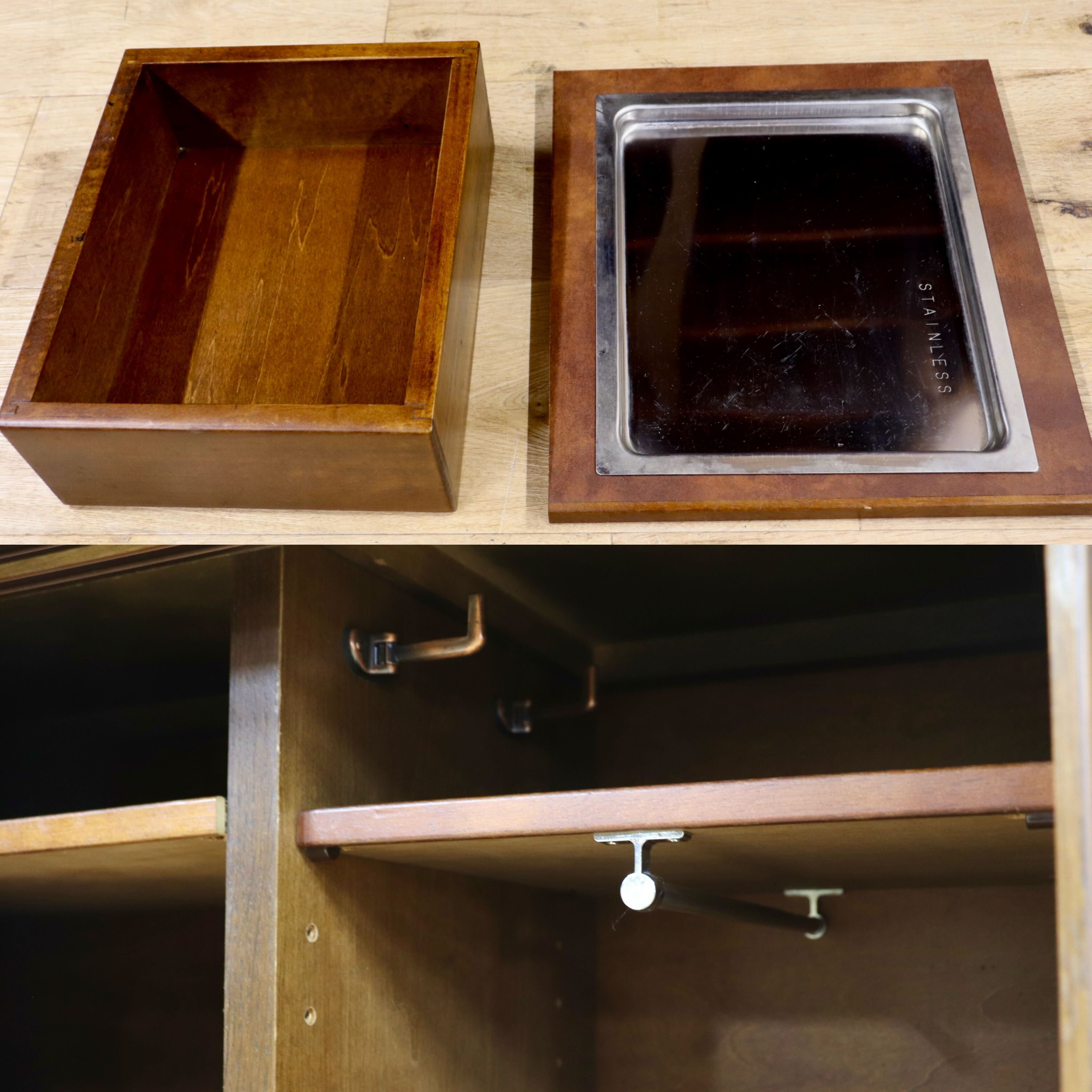 GMIH129○Karimoku / カリモク 下駄箱 シューズボックス 玄関収納 靴箱 キャビネット サイドボード ナラ材 脚付き