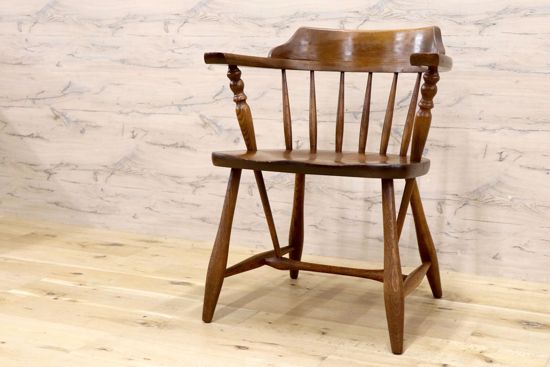 GMIK911D○柏木工 / KASHIWA ダイニングチェア アームチェア ウィンザーチェア 椅子 レトロ カントリー ナチュラル アンティーク 国産家具