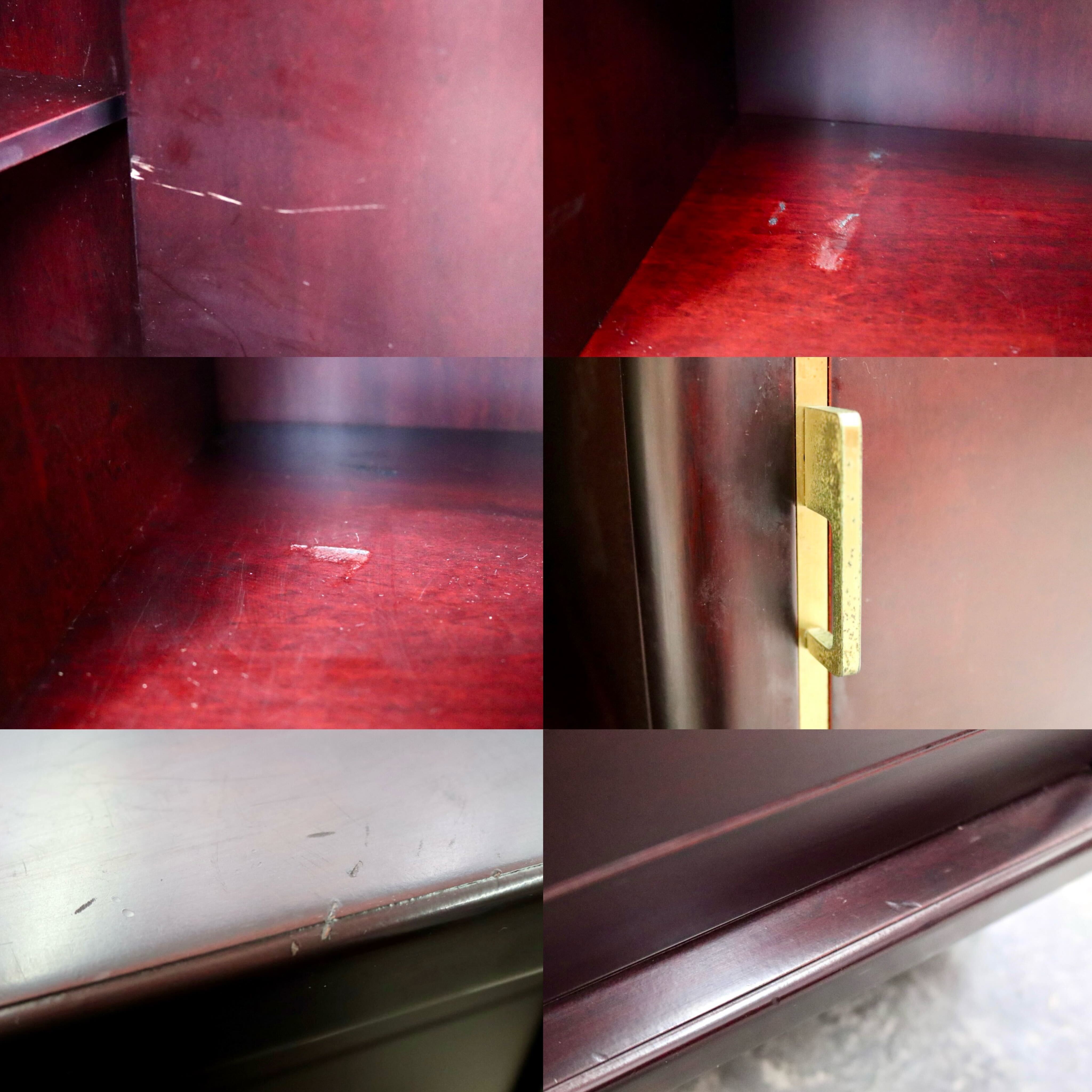 GMIK811B○モリシゲ / MORISHIGE キャビネット 飾り棚 本棚 リビング収納 オリーブ印 昭和レトロ 高級家具 ヴィンテージ