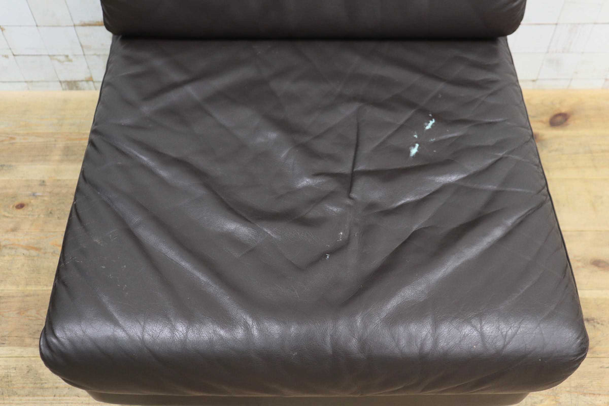 GMJK474D〇冨士ファニチア / Fuji Furniture 本革 1人掛けソファ シングルソファ ヴィンテージ ブラウン 国産家具